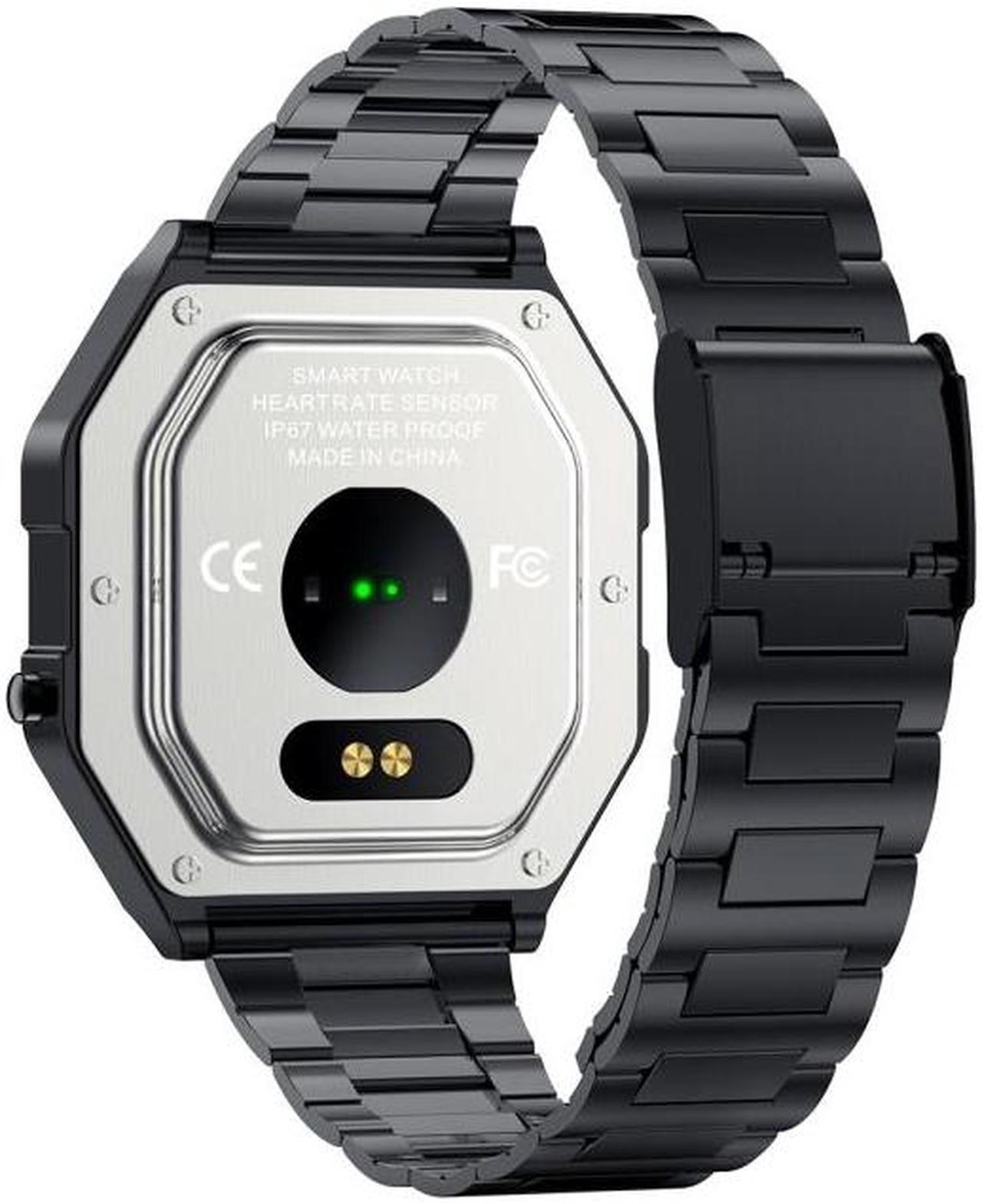 Alt view image 7 of 7 - KW18  IP67 0.96 inch Steel Watchband Color Screen Smart Watch (Silver)