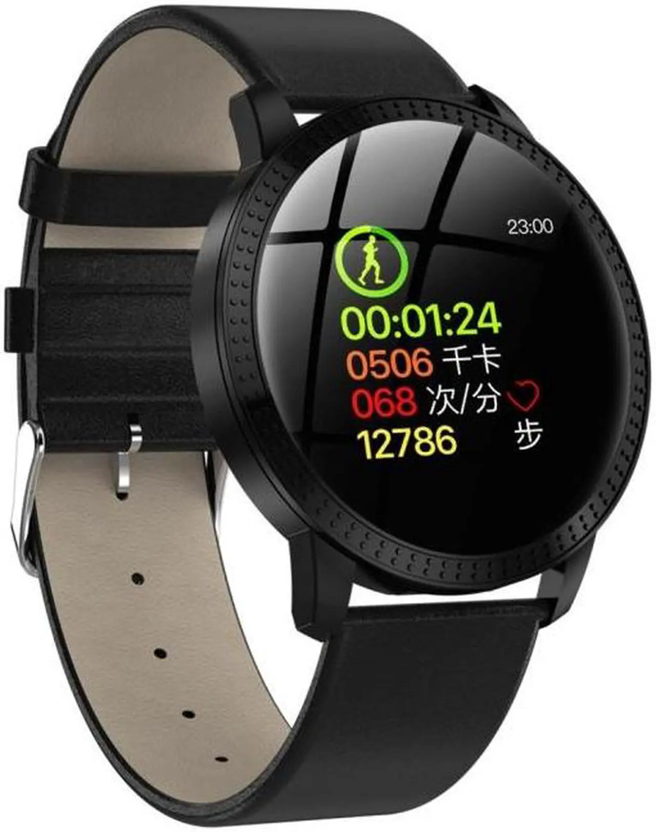 Main image of CF18 1.22 inch Color Screen IPX67 Waterproof Bluetooth Smartwatch, Support Call Reminder/ Heart Rate Monitoring /Blood Pressure Monitoring/ Sleep Monitoring (Black)