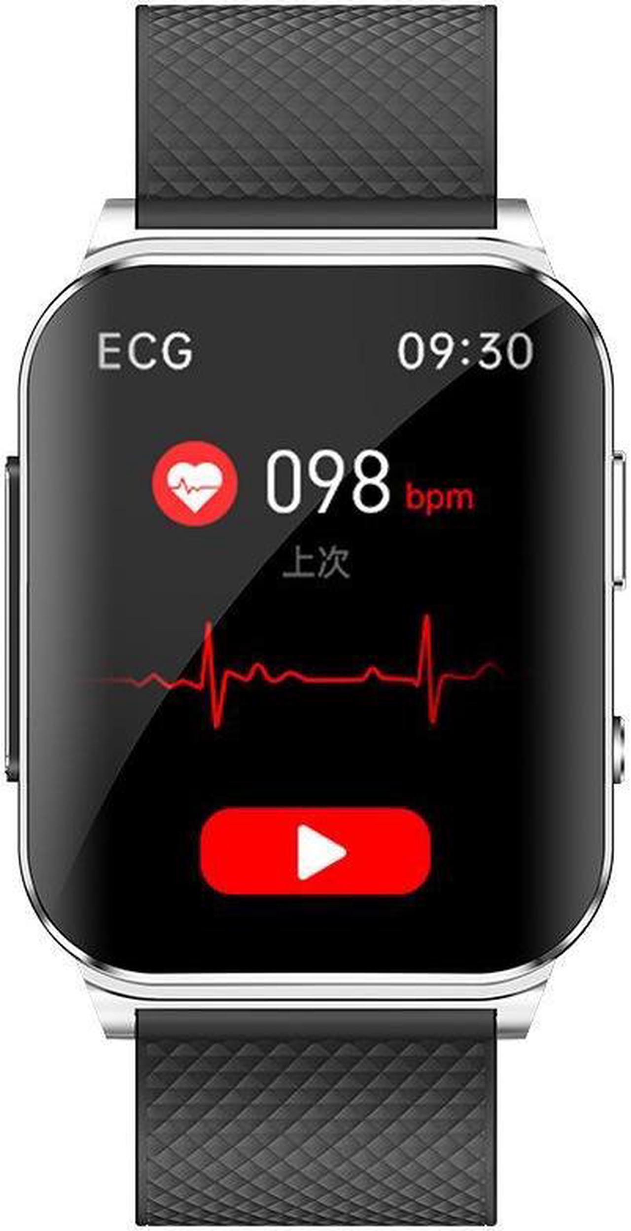Alt view image 5 of 7 - Ep03 Non-Invasive Blood Glucose Smart Watch Real-Time Dynamic Electrocardiogram Blood Pressure Temperature Heart Rate Smartwatch (Silver Milan)