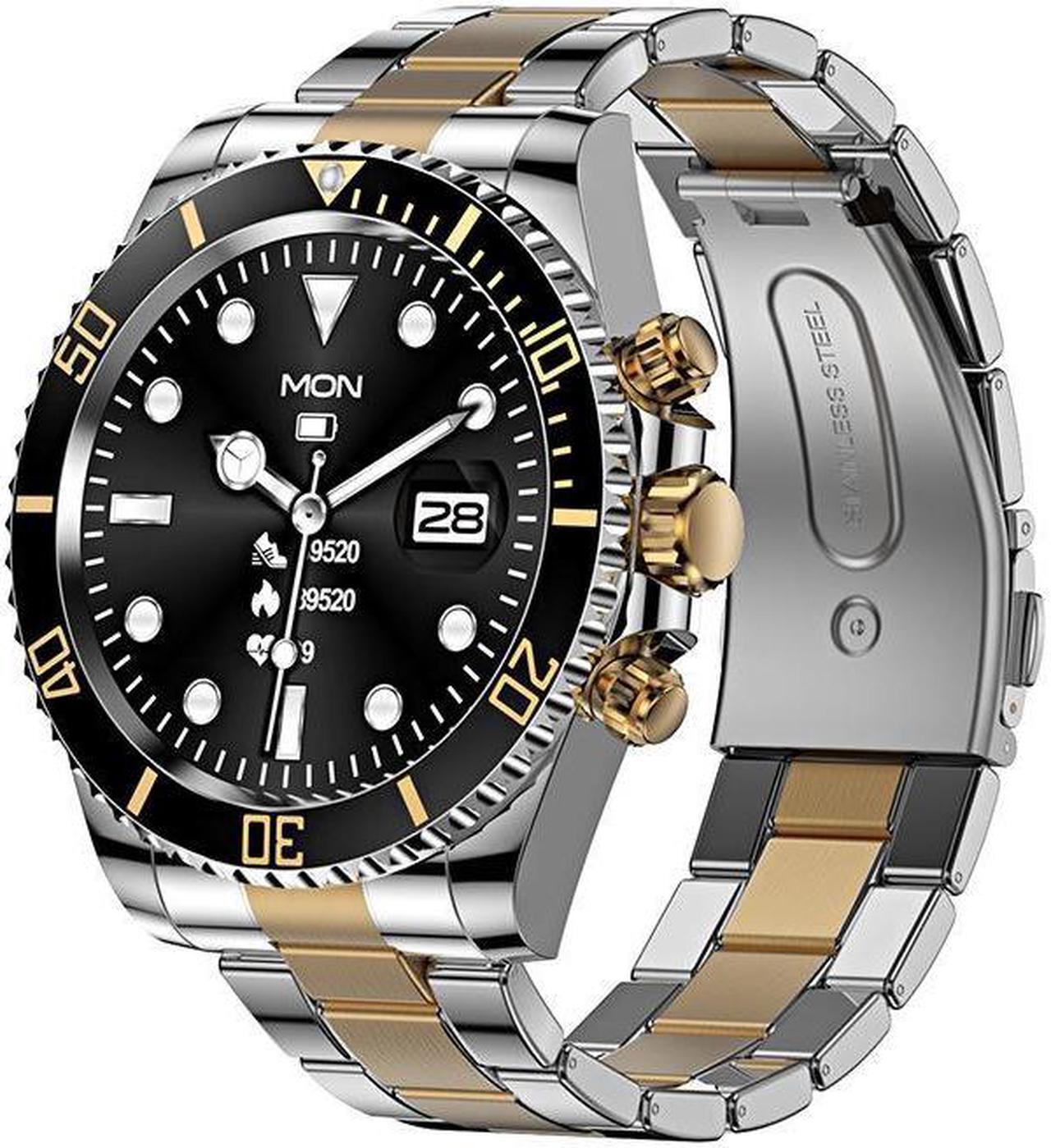Alt view image 2 of 7 - Aw12 Bluetooth Call Smart Watch Rotating Bezel Music Heart Rate Blood Pressure Detection Men Smart Watch (Green)