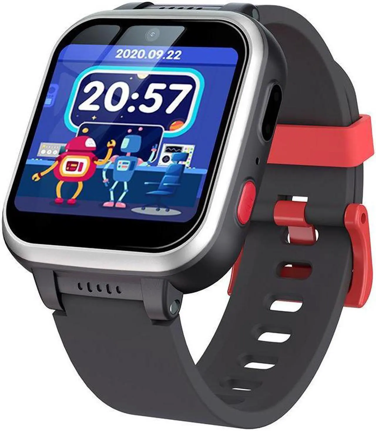 Alt view image 7 of 7 - Y90 Children Watch Support Photo Video Flashlight Music Play Toy Game Watch (Black)