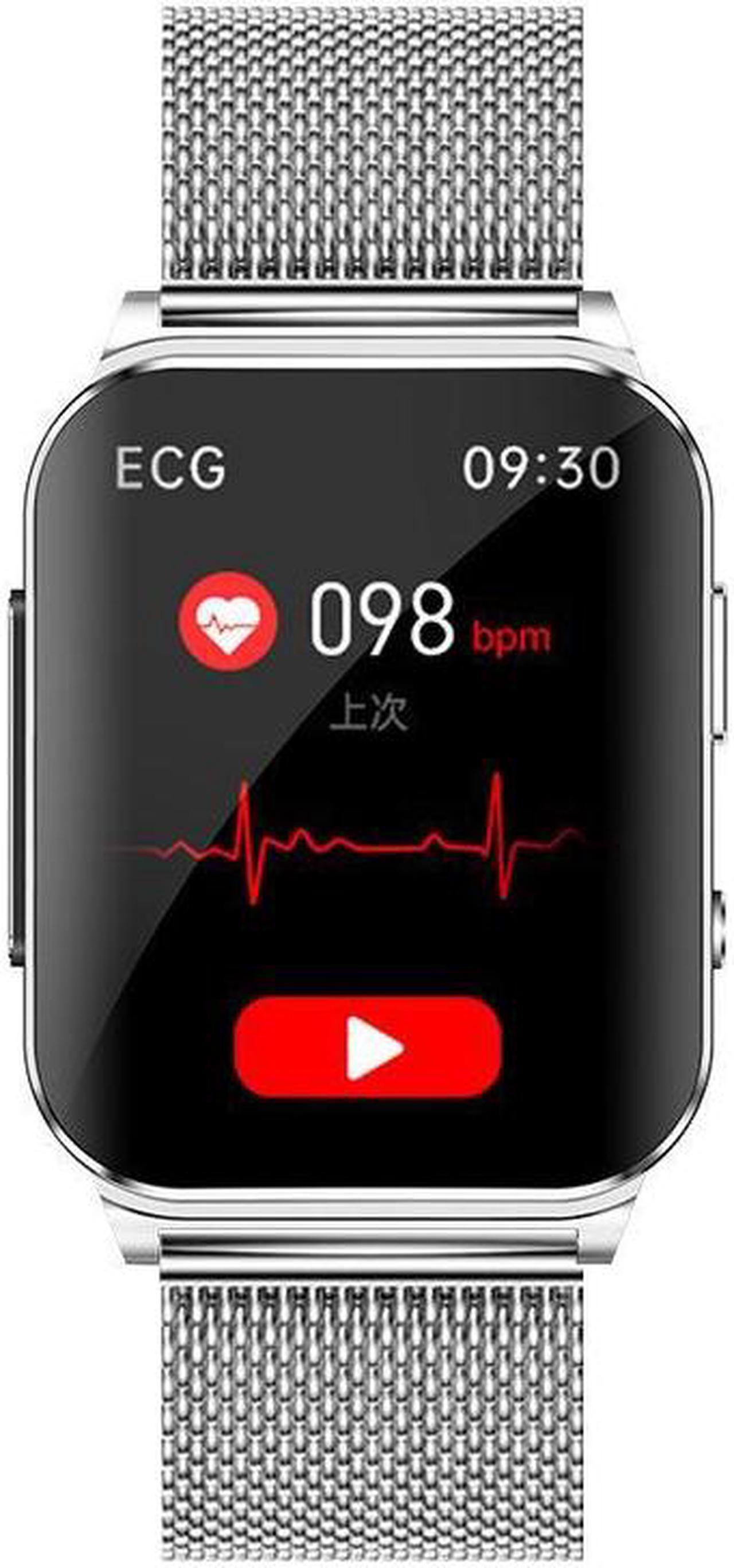 Main image of Ep03 Non-Invasive Blood Glucose Smart Watch Real-Time Dynamic Electrocardiogram Blood Pressure Temperature Heart Rate Smartwatch (Silver Milan)