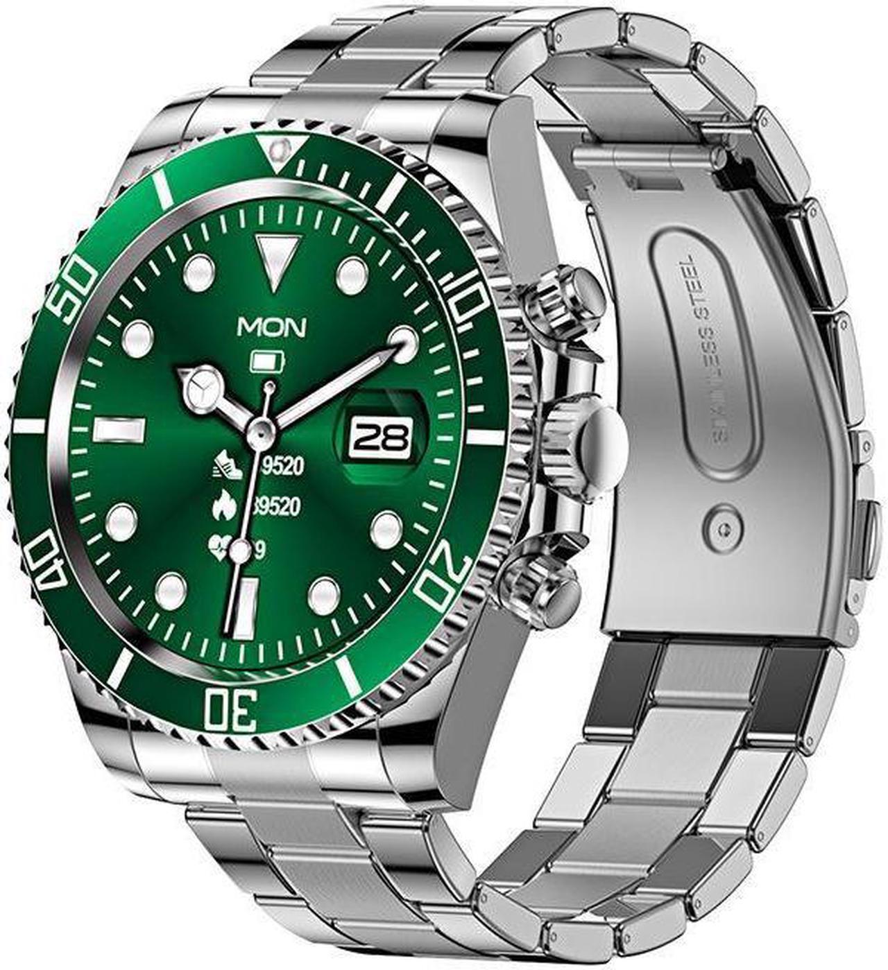 Main image of Aw12 Bluetooth Call Smart Watch Rotating Bezel Music Heart Rate Blood Pressure Detection Men Smart Watch (Green)