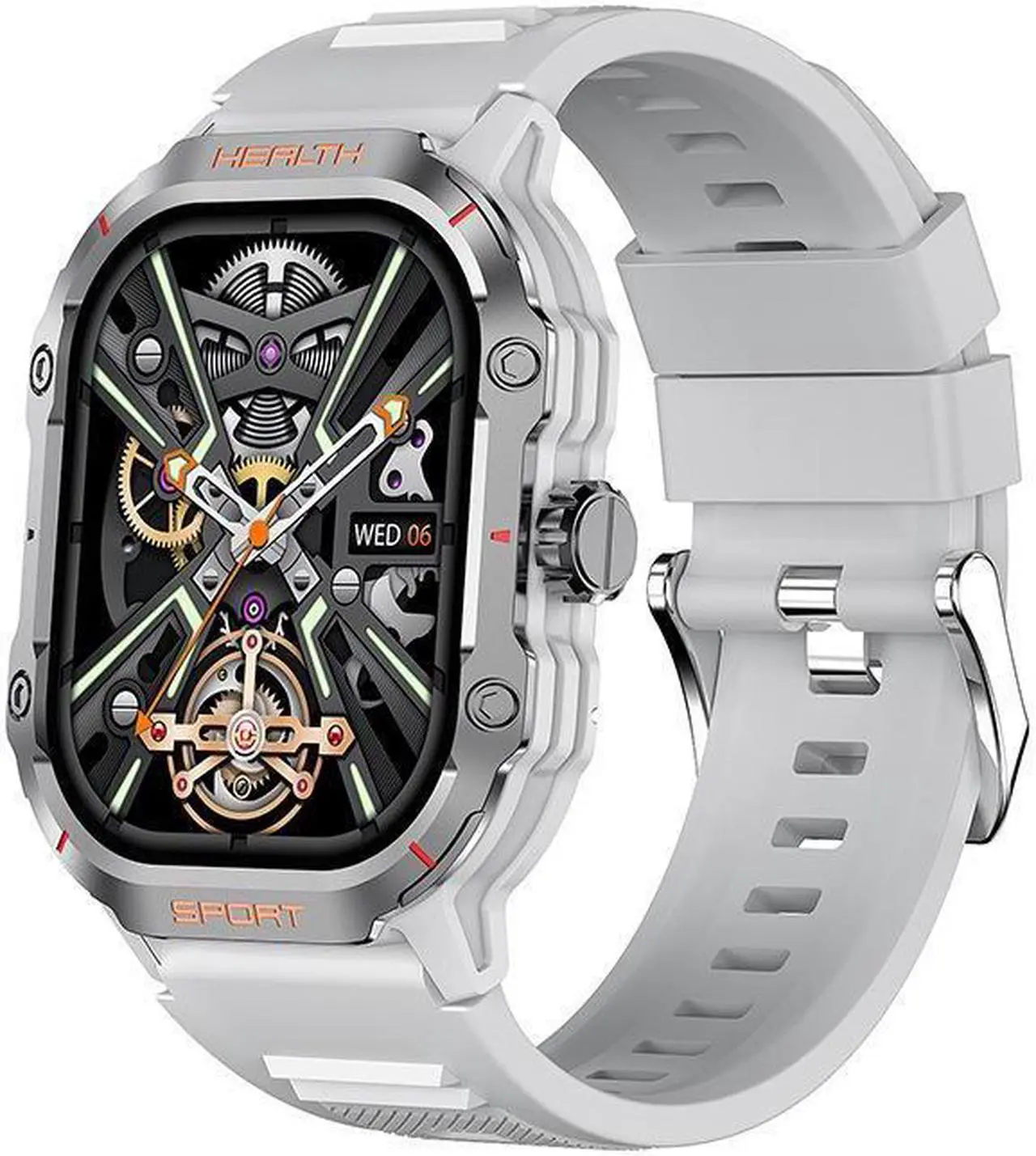 Alt view image 2 of 7 - Hk24 Bluetooth Calling Smart Watch Nfc Game Heart Rate Blood Pressure Multi Sport Smart Watch (Silver Milan)