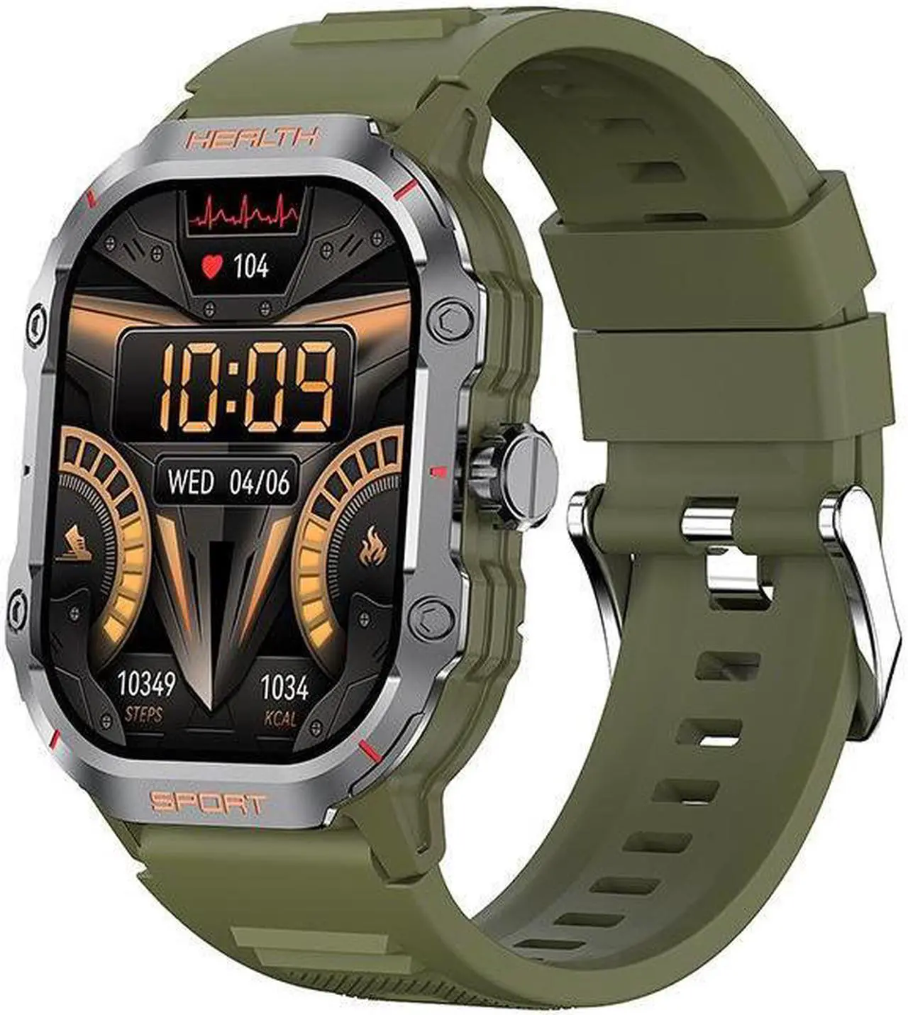 Alt view image 3 of 7 - Hk24 Bluetooth Calling Smart Watch Nfc Game Heart Rate Blood Pressure Multi Sport Smart Watch (Silver Milan)