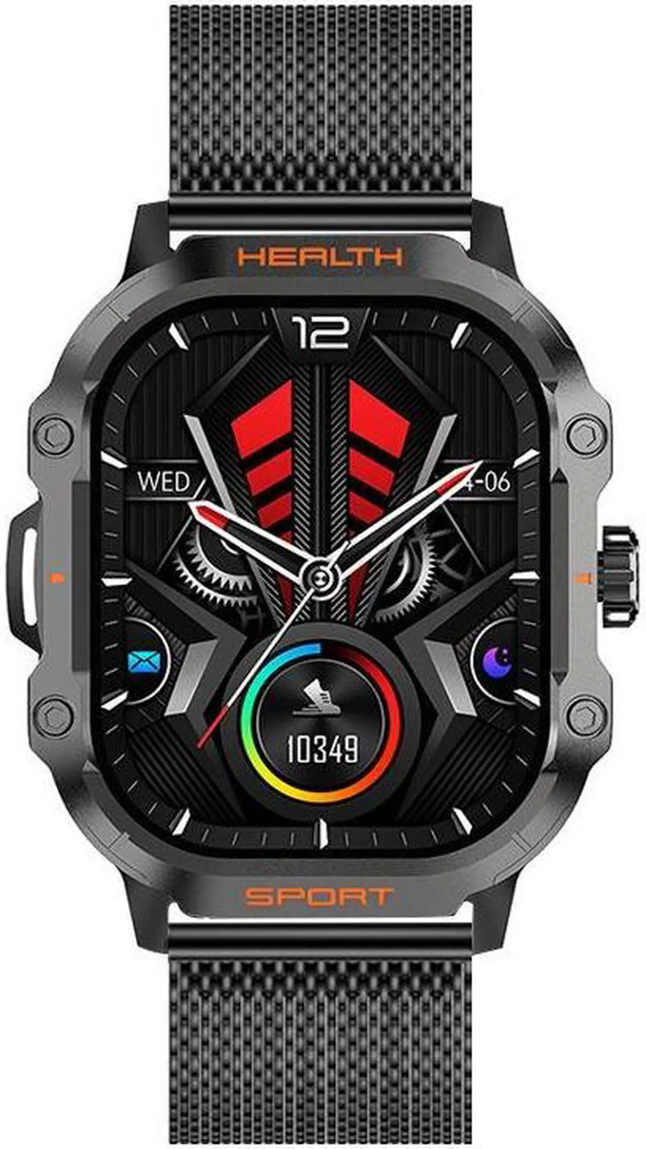 Alt view image 7 of 7 - Hk24 Bluetooth Calling Smart Watch Nfc Game Heart Rate Blood Pressure Multi Sport Smart Watch (Silver Milan)