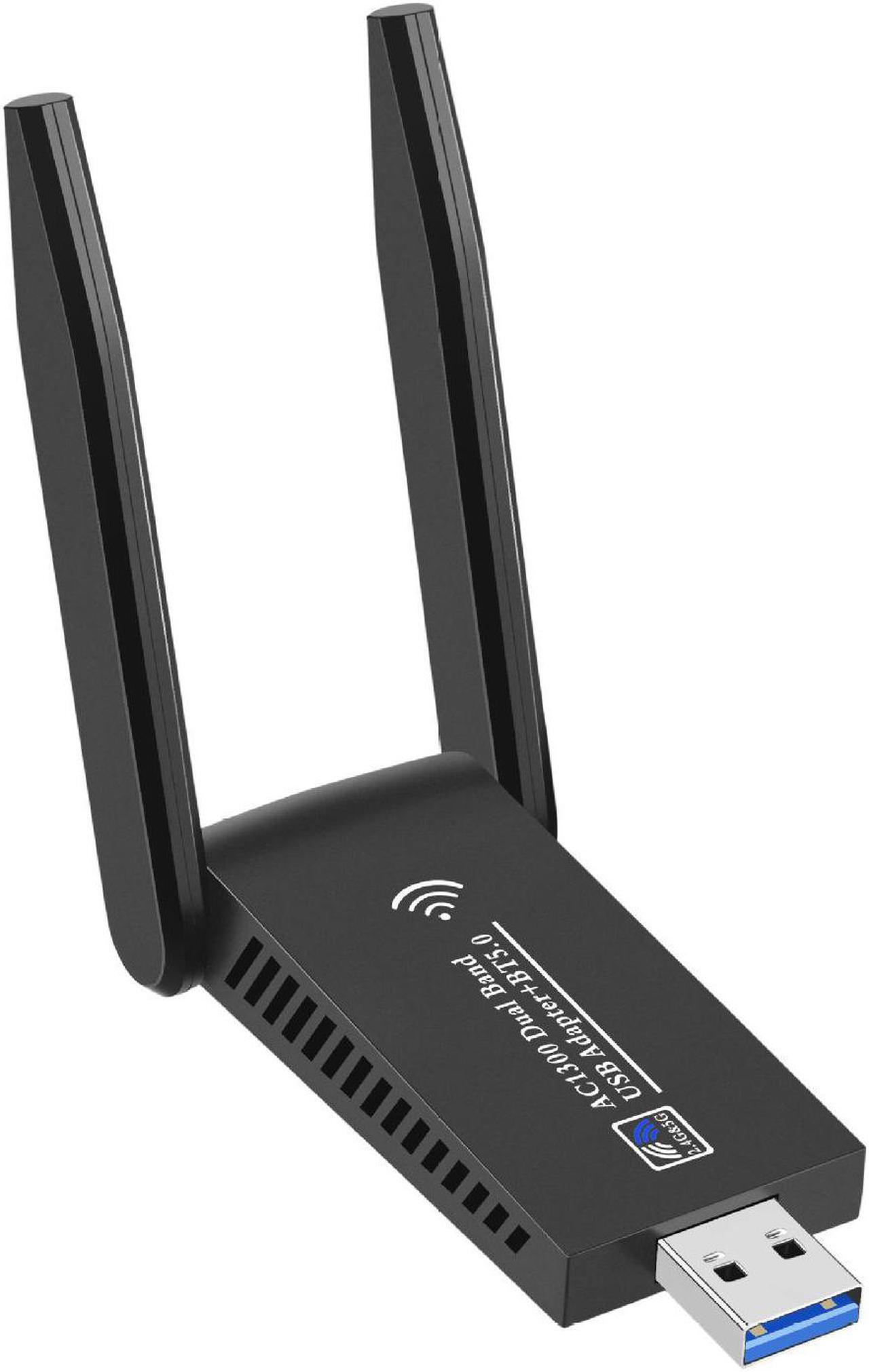 Main image of 2in1 USB 3.0 WiFi 1300Mbps Bluetooth 5.0 Adapter Dongle Dual Band 2.4G&5GHz WiFi 5 Network Wireless Wlan Receiver DRIVER FREE