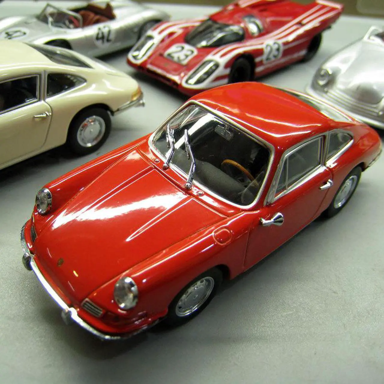 Alt view image 2 of 5 - 1:43 Porsche 911 (1964) Diecast Assembly Model Kit DIY Classic Sport Car Limited Edition Collection Nice Box Business Gift Desktop Decoration