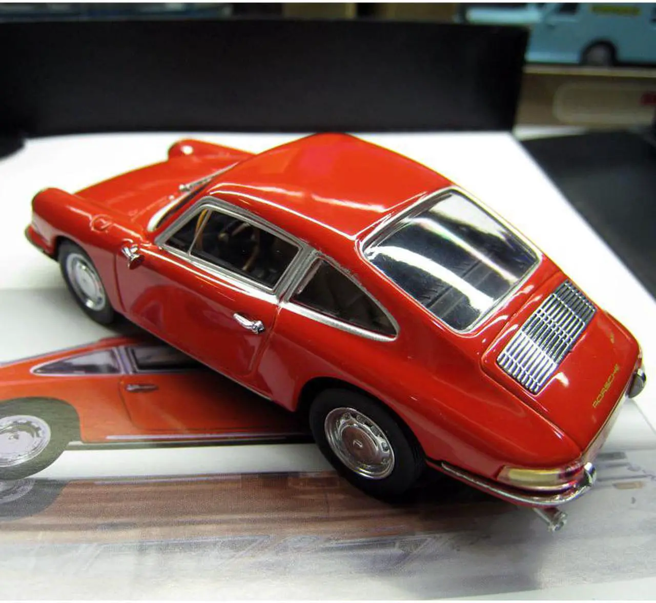 Alt view image 4 of 5 - 1:43 Porsche 911 (1964) Diecast Assembly Model Kit DIY Classic Sport Car Limited Edition Collection Nice Box Business Gift Desktop Decoration