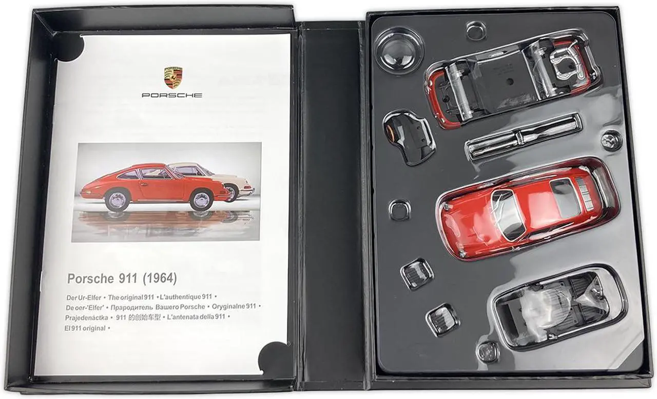 Main image of 1:43 Porsche 911 (1964) Diecast Assembly Model Kit DIY Classic Sport Car Limited Edition Collection Nice Box Business Gift Desktop Decoration