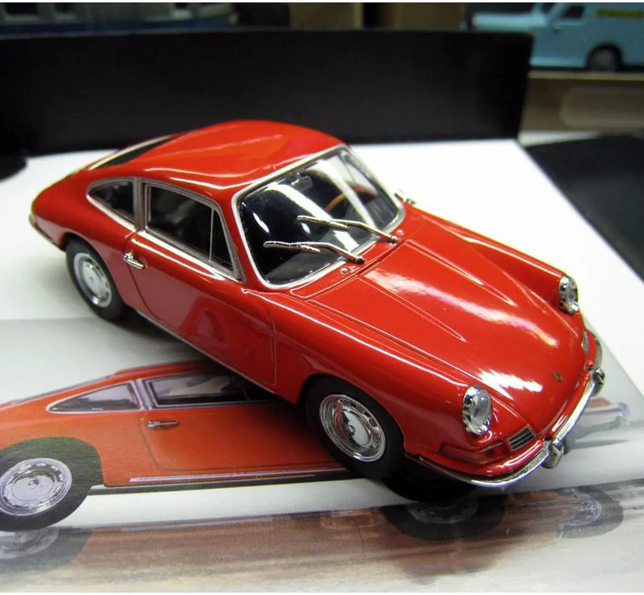 Alt view image 3 of 5 - 1:43 Porsche 911 (1964) Diecast Assembly Model Kit DIY Classic Sport Car Limited Edition Collection Nice Box Business Gift Desktop Decoration