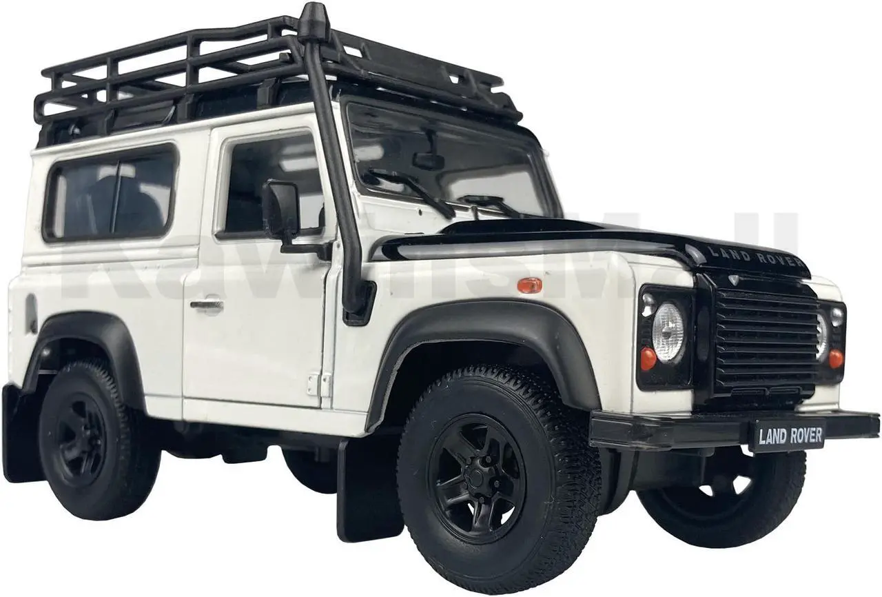 Main image of Welly 1:24 Land Rover 2010s Defender TD5 TDCI 90 Off-Road Vehicle Truck Alloy Diecast Model Toy White