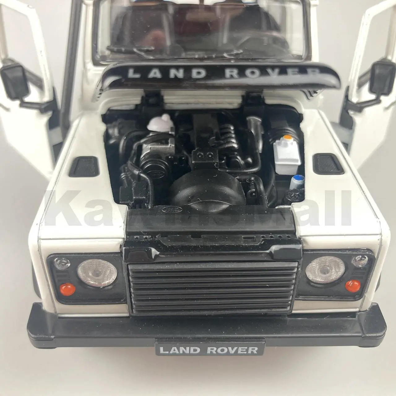 Alt view image 5 of 7 - Welly 1:24 Land Rover 2010s Defender TD5 TDCI 90 Off-Road Vehicle Truck Alloy Diecast Model Toy White