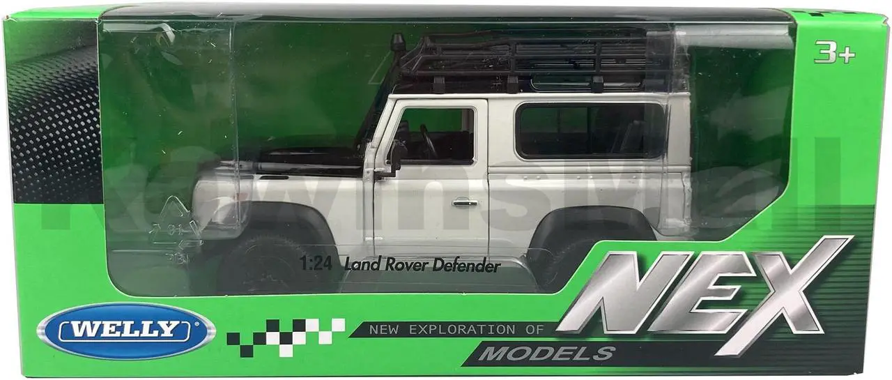 Alt view image 7 of 7 - Welly 1:24 Land Rover 2010s Defender TD5 TDCI 90 Off-Road Vehicle Truck Alloy Diecast Model Toy White