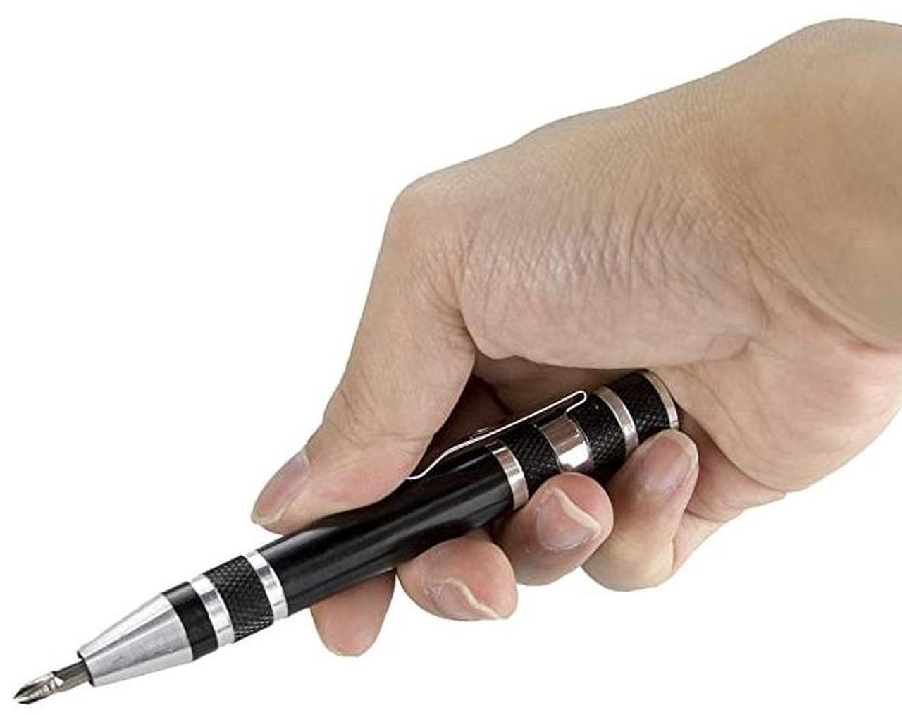 Alt view image 4 of 7 - 8 in 1 Mini Screwdriver Set Pen Style Small Repair Tools Compact Precision Gadgets Kit for Home Improvement Computer Eyeglasses