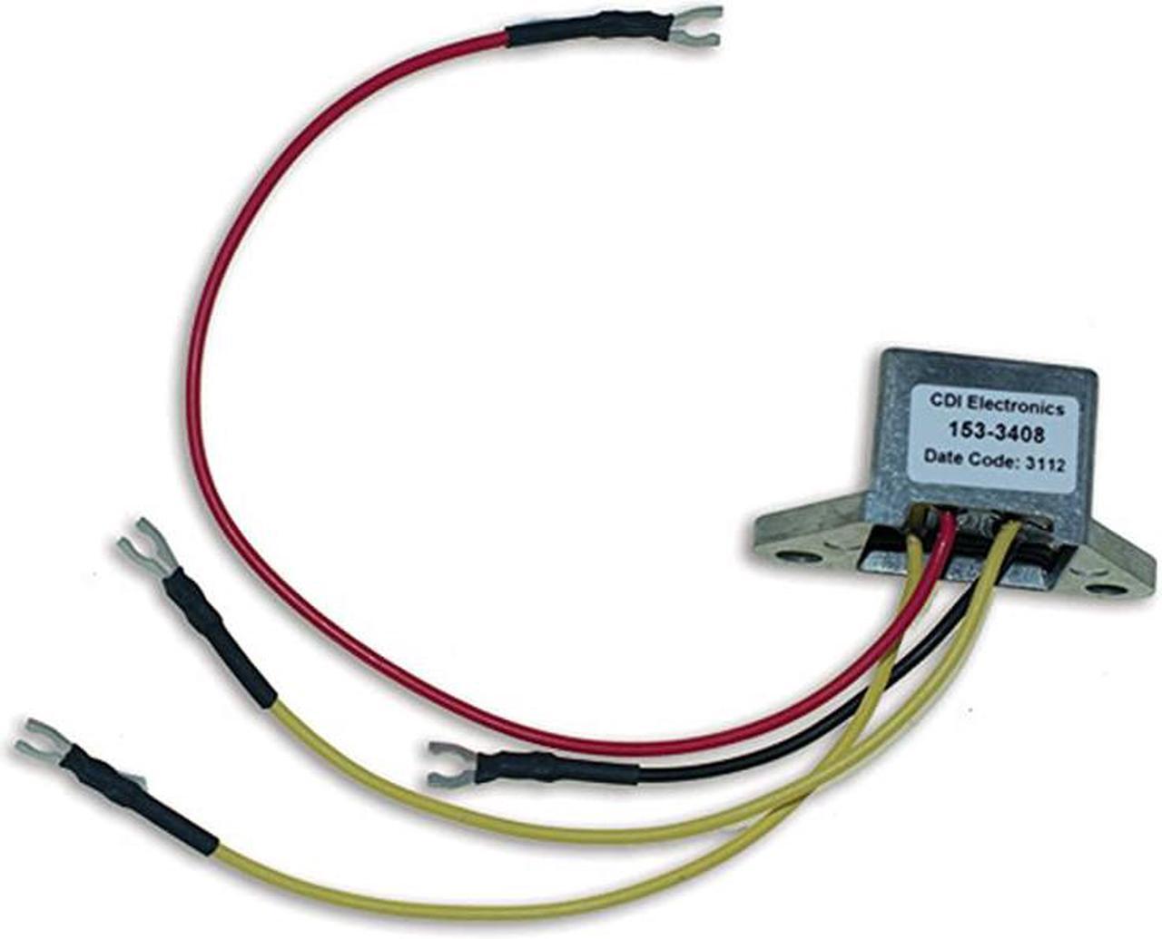 Main image of 153-3408 Johnson/Evinrude Rectifier - 2/3/4/6 Cyl (1969-2000)