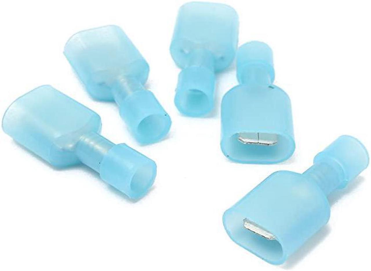 Alt view image 3 of 7 - 100Pcs (50 Pairs) Terminal Connectors T-Tap Quick Disconnect Wire Connectors Self-Stripping Insulated Connectors 16-14 Gauge Female Spade Connector Quick Splice Wire Terminal Kit …