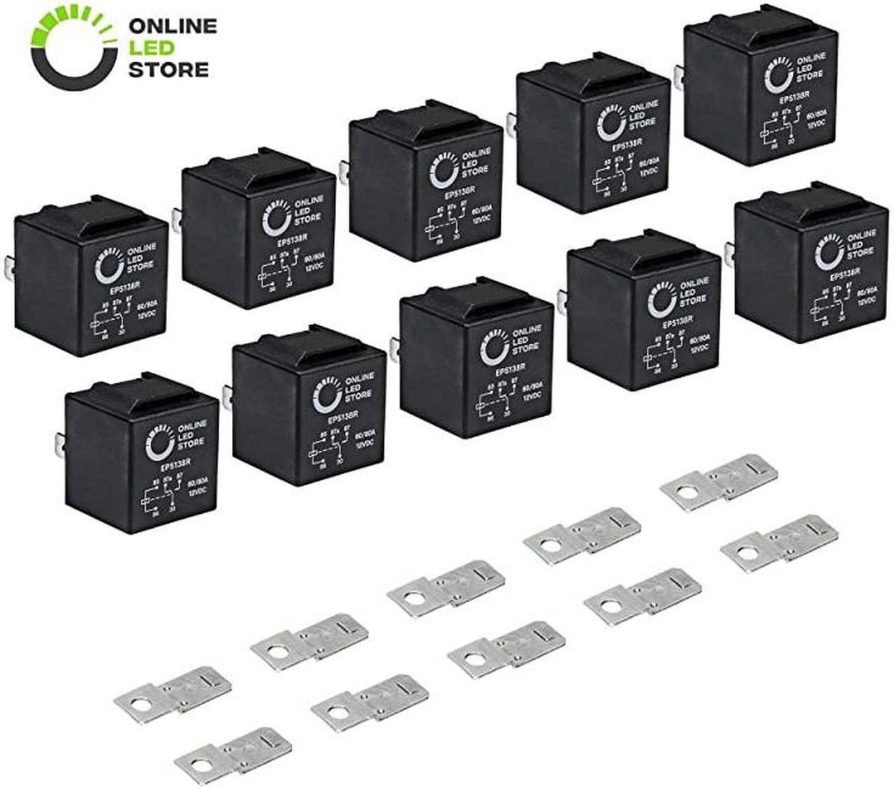 Main image of Pack Bosch Style 5-Pin 12V Relay Switch [SPDT] [30/40 Amp] 12 Volt Automotive Relays for Auto Fan Cars
