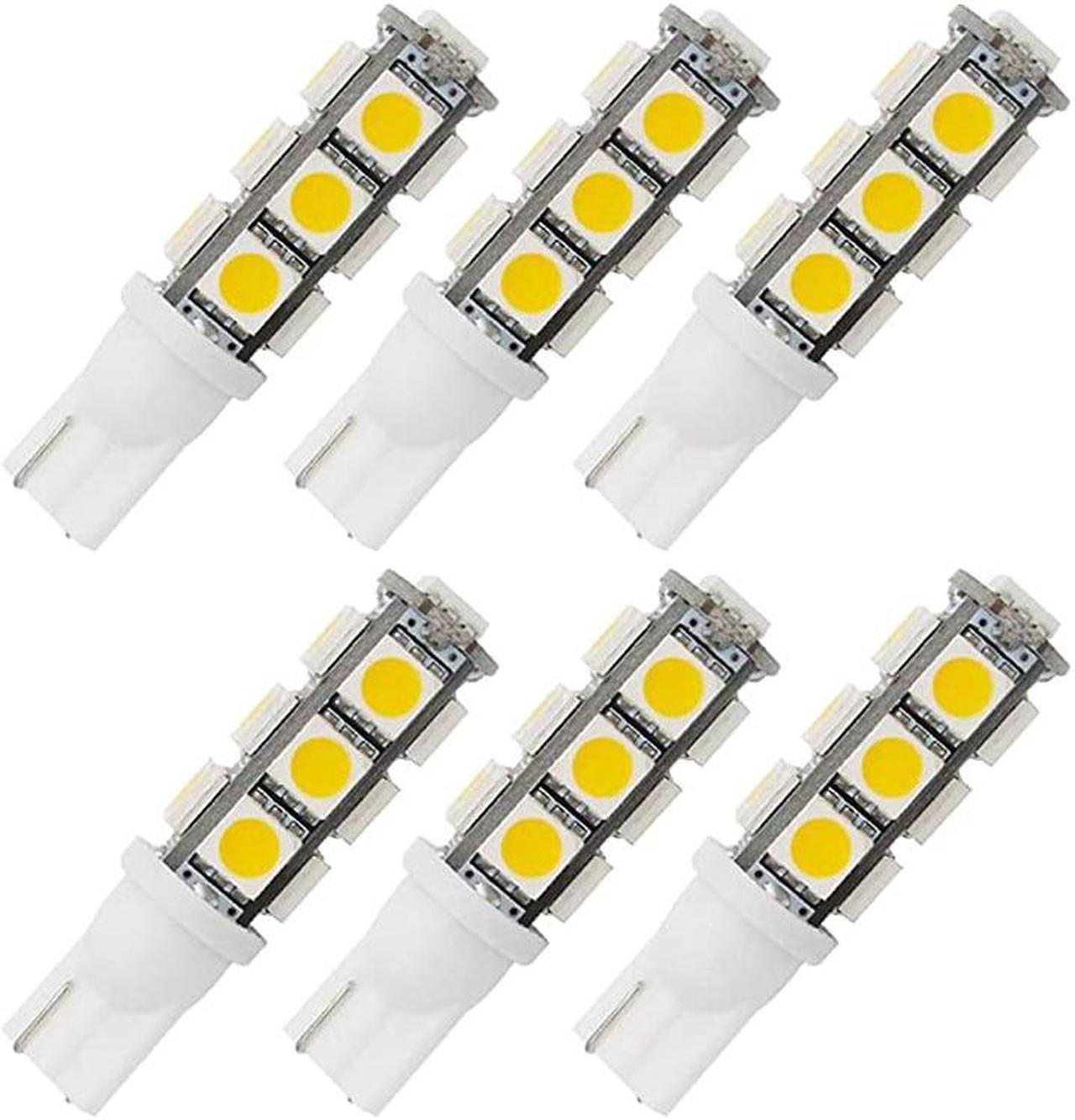 Main image of T10 921 194 13-5050 SMD Wedge LED Bulb Lamp Super Bright Warm White DC 12V Pack of 6