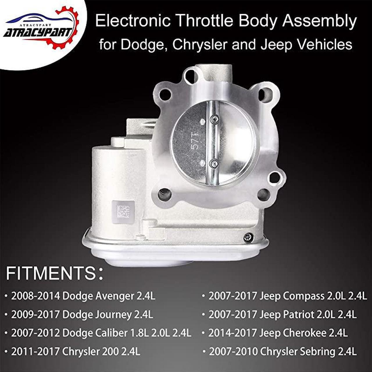 Alt view image 3 of 7 - Throttle Body Assembly with IAC TPS | for Dodge Avenger Caliber Journey Chrysler 200 Sebring Jeep Cherokee Compass Patriot | Replace # 04891735AC 4891735AC 4891735AB 4891735AD