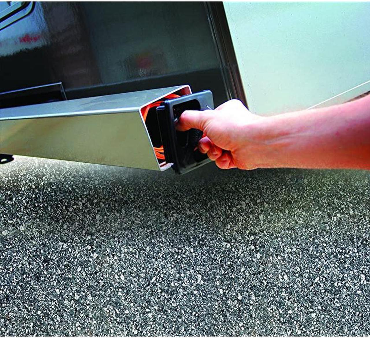 Alt view image 2 of 3 - No Insect Bumper Cap with Saver - Features Small Holes to Increase Airflow and Block Insects, Squeeze Grip for Easy Installation and Removal, Fits Standard RV 4" Square Bumpers (40324)