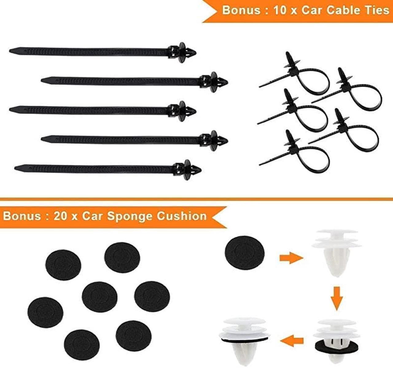 Alt view image 5 of 7 - Car Body Clips, Assorted Auto Rivets, Universal Plastic Retainers, Automotive Push in Fasteners with Removal Tools for GM Ford Toyota Honda Chrysler's Bumper Fender Door Panel Dashboard Hood