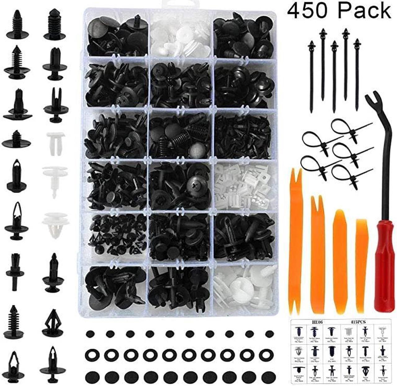 Main image of Car Body Clips, Assorted Auto Rivets, Universal Plastic Retainers, Automotive Push in Fasteners with Removal Tools for GM Ford Toyota Honda Chrysler's Bumper Fender Door Panel Dashboard Hood