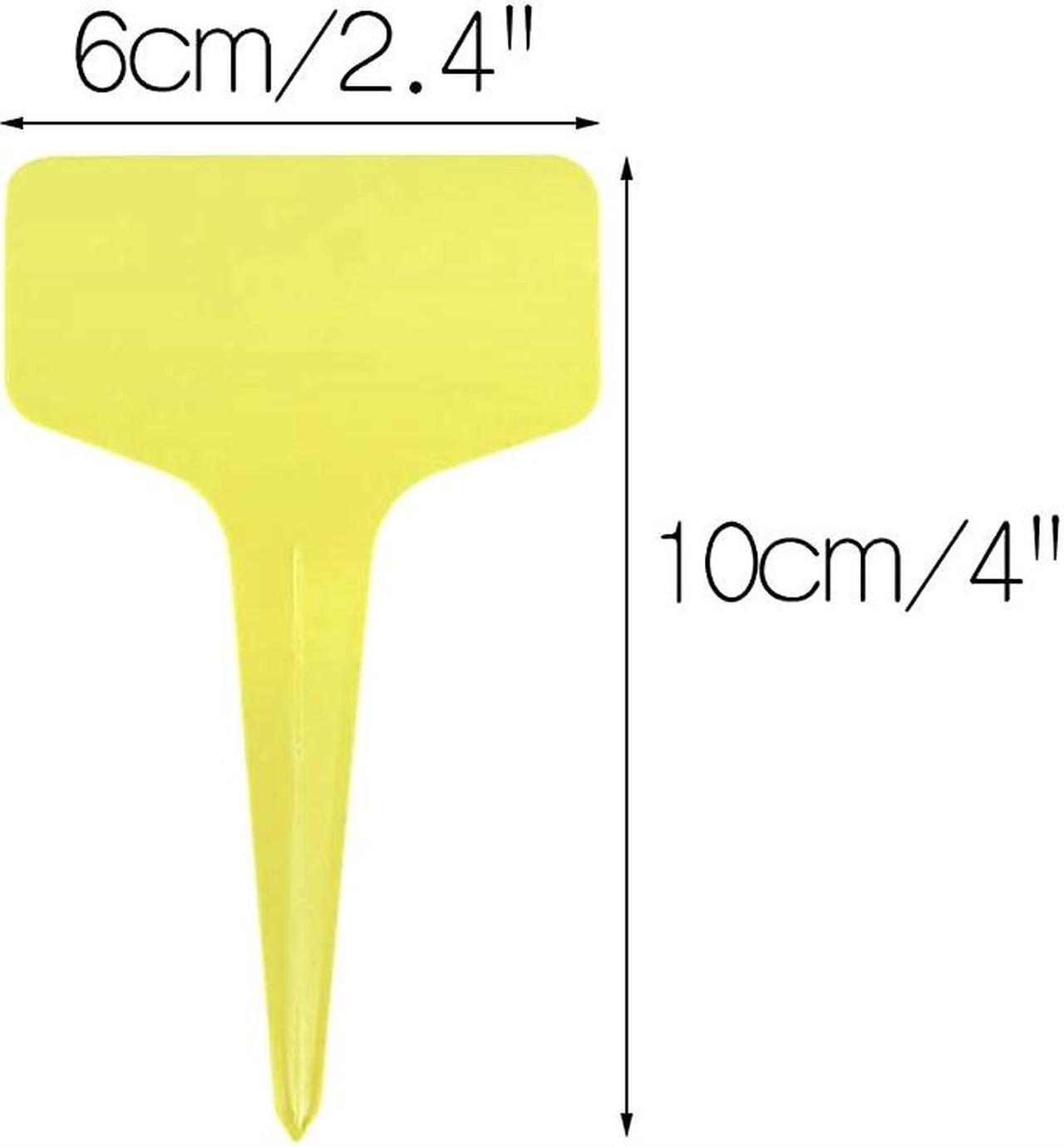Alt view image 2 of 3 - Pcs 6 x10cm Plastic Plant TType Tags Yellow Nursery Garden Labels