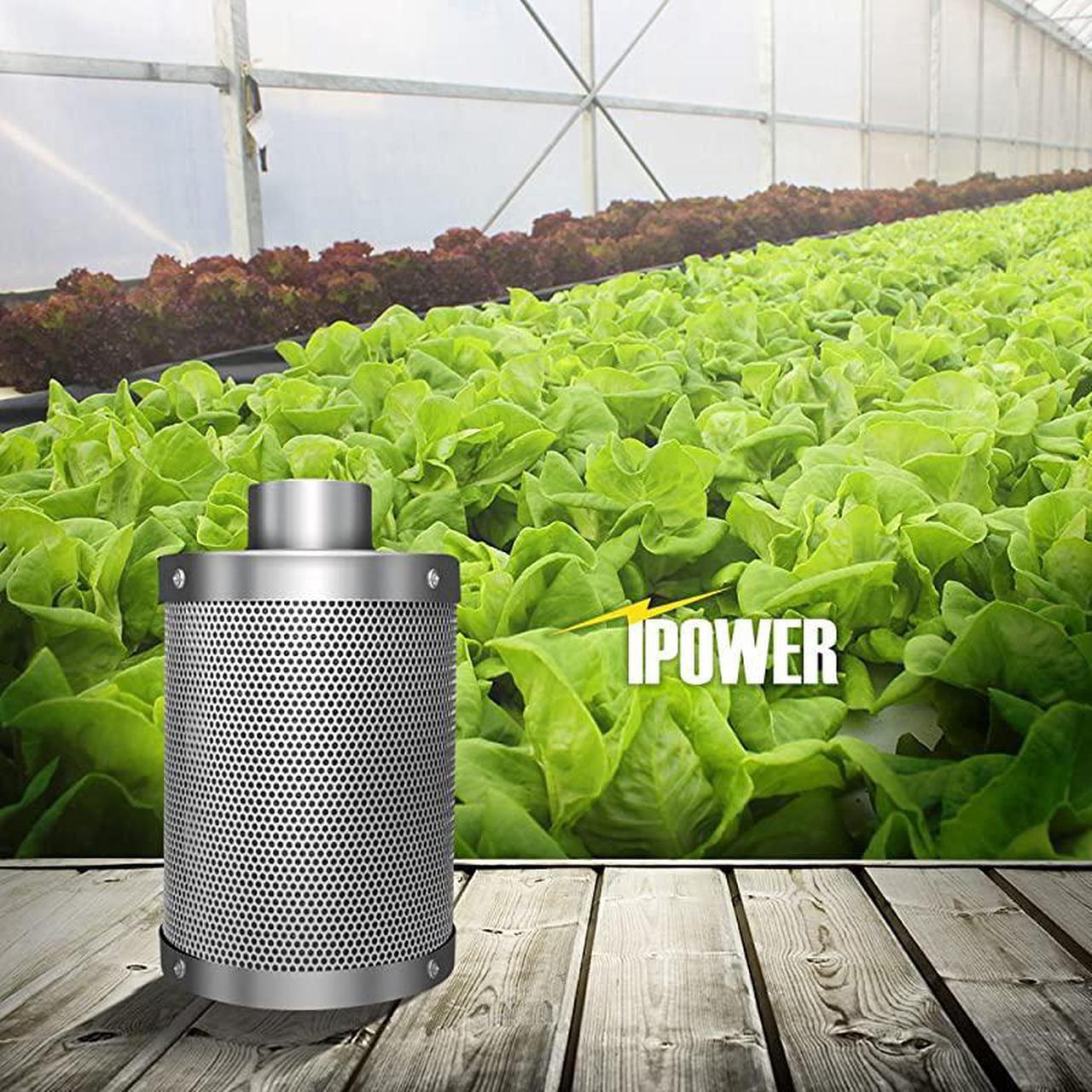 Alt view image 5 of 7 - 4 Inch Air Carbon Filter Indoor Plants Grow Tent Odor Control Scrubber with Australia Activated C for Inline Fan Reversible Flange Prefilter Included Silver
