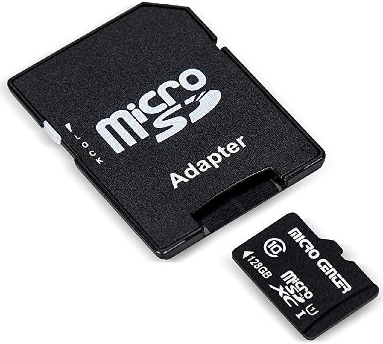 Alt view image 2 of 6 - Center 128GB microSDXC Class 10 Flash Memory Card with Adapter Twin Pack