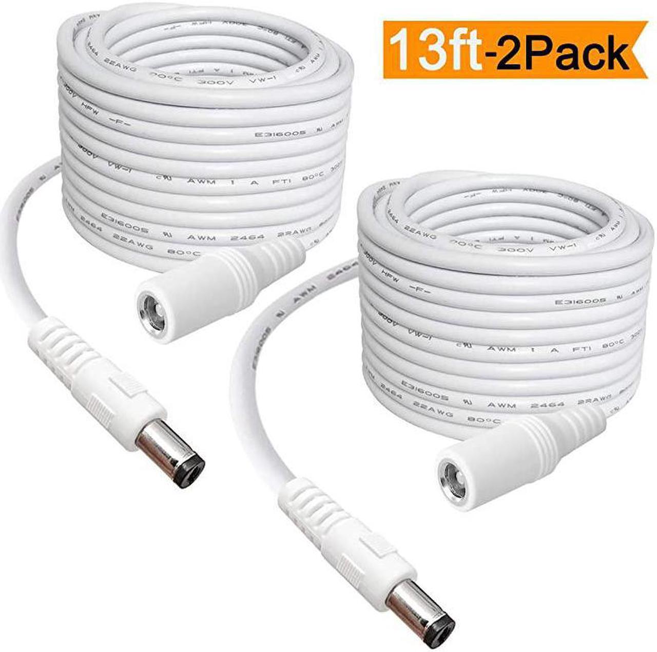 Main image of 55mm x 21mm Extension Cord 13FTDC 12v Power Supply Adapter for CCTV Security Camera Surveillance Indoor Wireless IP Camera Dvr Standalone LED StripCar12 Volt Male to Female Plug Cable