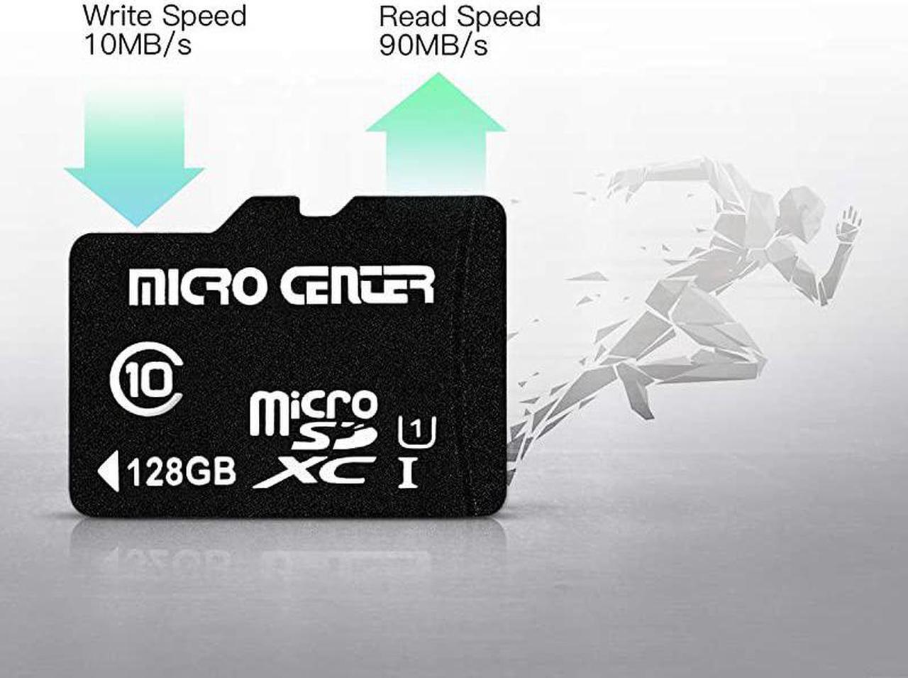 Alt view image 3 of 6 - Center 128GB microSDXC Class 10 Flash Memory Card with Adapter Twin Pack