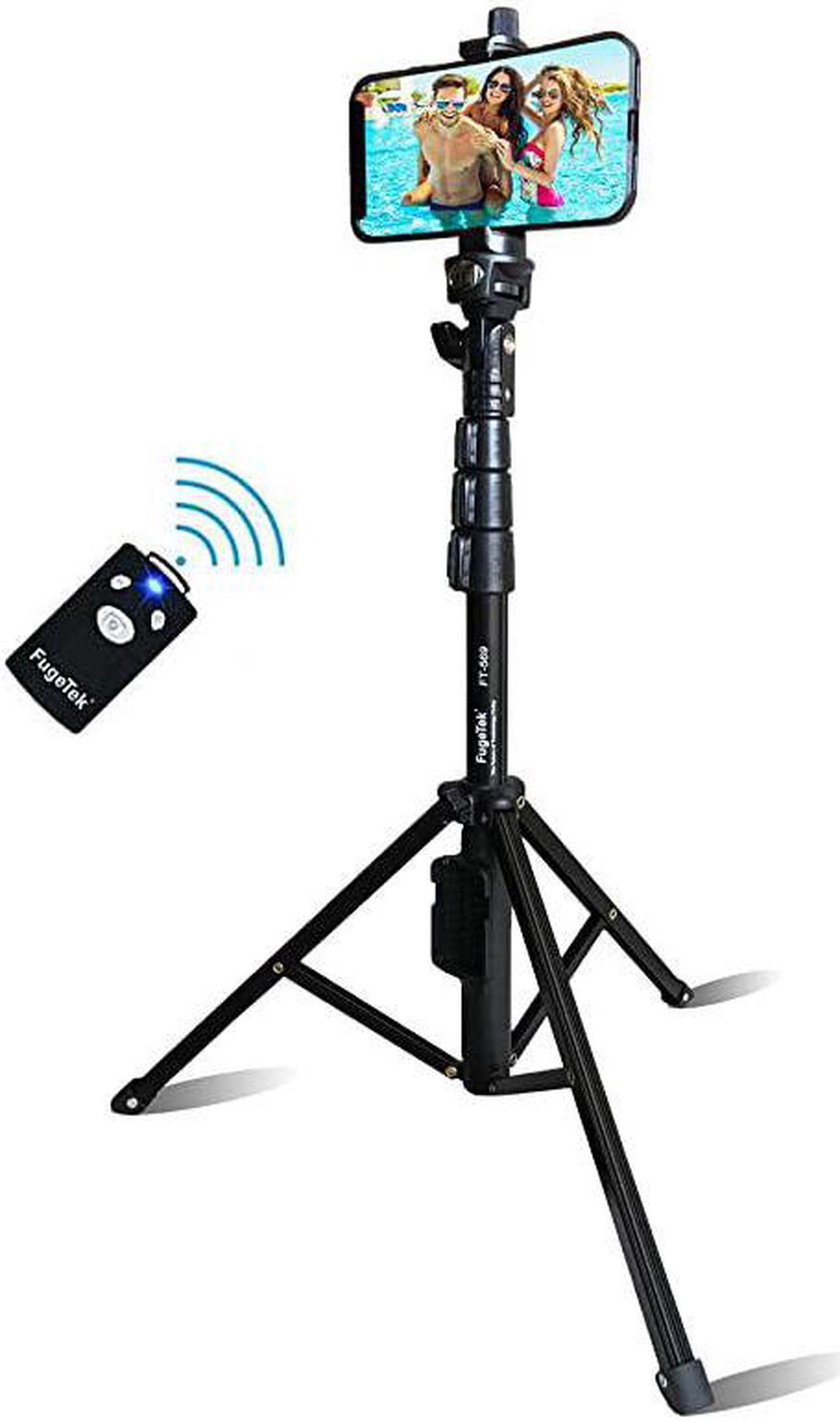 Main image of 51" Professional Selfie Stick & Tripod, Phone Holder, Extendable, Bluetooth Remote, Portable All in One, Heavy Duty Aluminum, Compatible with iPhone & Android Devices, Non Skid Feet, Black