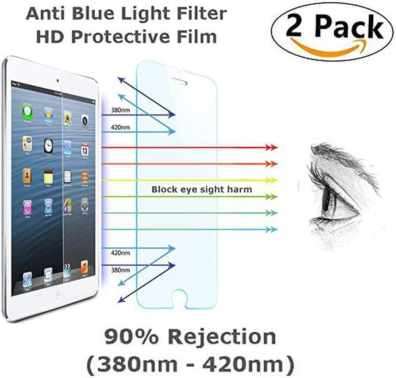Alt view image 2 of 7 - 2Pcs iPad 97 Tempered Glass Screen Protector iPad Air iPad Air 2 iPad Pro 97 Screen Protector Blue Light FilterAnti Blue Lights Screen Protecter BubbleFree Installation Blocks Excessive