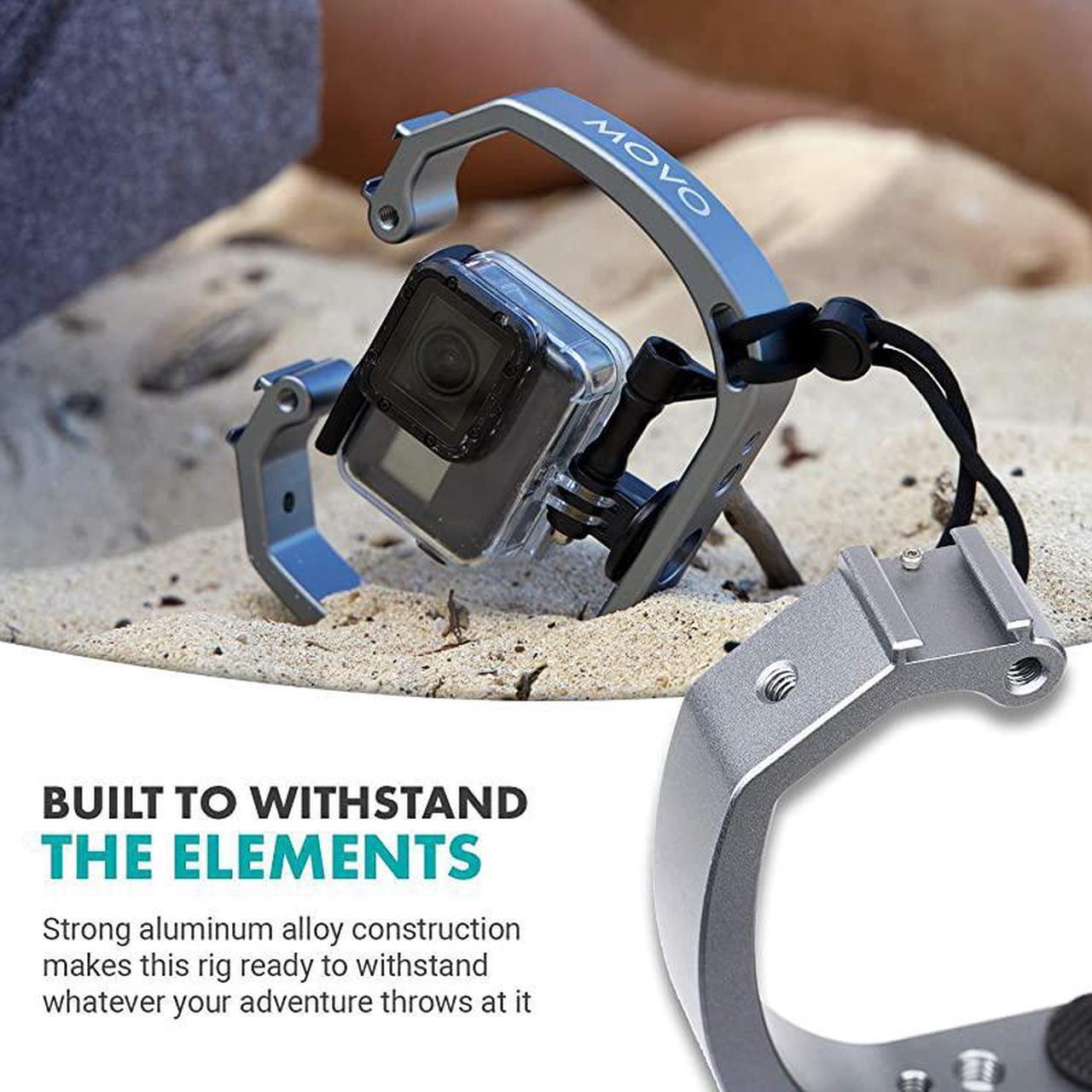 Alt view image 4 of 7 - GBU70 Underwater Diving Rig for GoPro Hero with Cold Shoe Mounts Wrist Strap Works with HERO3 HERO4 HERO5 HERO6 HERO7 HERO8 and DJI Osmo Action Cam Perfect Scuba Gear GoPro Accessory