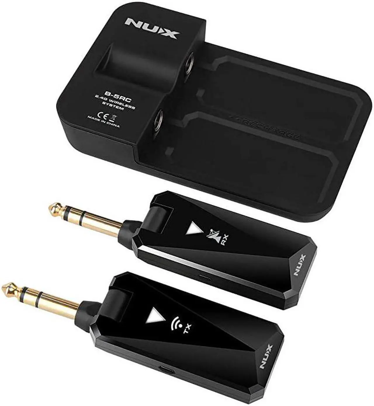 Alt view image 2 of 6 - B5RC Wireless Guitar System for All Types of Guitar with Active or Passive Pickup Charging Case includedAuto MatchMute Function