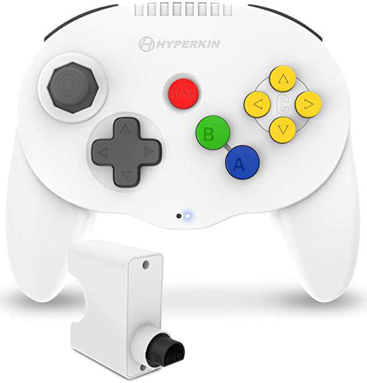 Alt view image 3 of 3 - Admiral Premium BT Controller for N64 White Nintendo 64