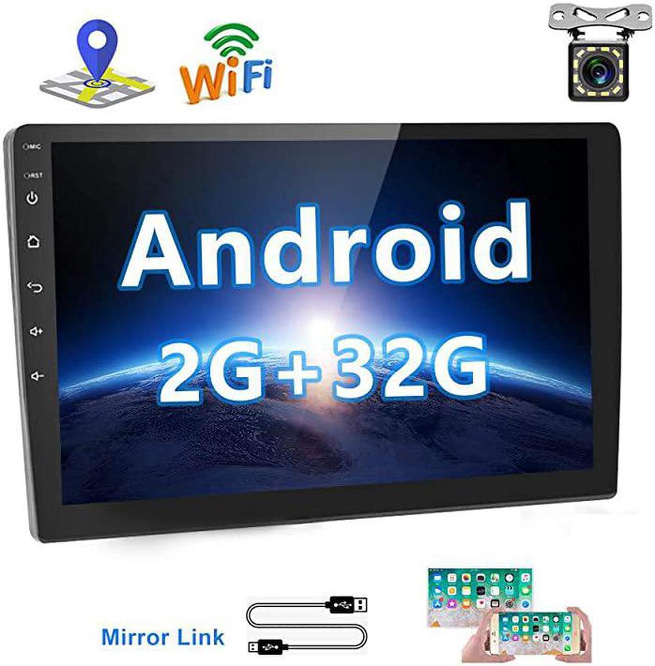 Main image of 2G+32G Upgrade  Double Din Android Car Stereo 101 Inch Touch Screen Radio Bluetooth WiFi GPS FM Radio Support AndroidiOS Phone Mirror Link with Dual USB Input Backup Camera