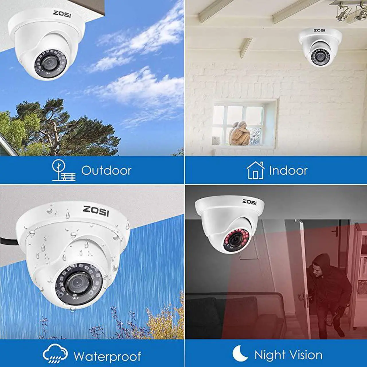Alt view image 4 of 7 - H265+ 1080p 16 Channel Security Camera System16 Channel CCTV DVR with Hard Drive 4TB and 16 x 1080p Indoor Outdoor Dome Camera 80ft Night Vision 105° View Angle Remote Control Alert Push