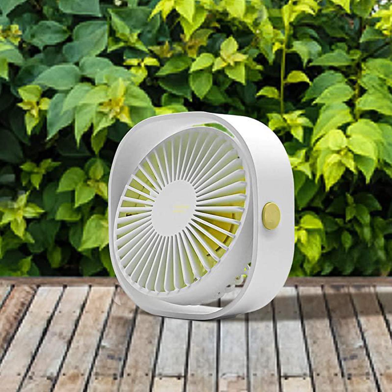 Main image of USB Desk Fan 3 Speed Personal Small Desktop Table Quiet USB Fan for Home Office Car Outdoor Travel White