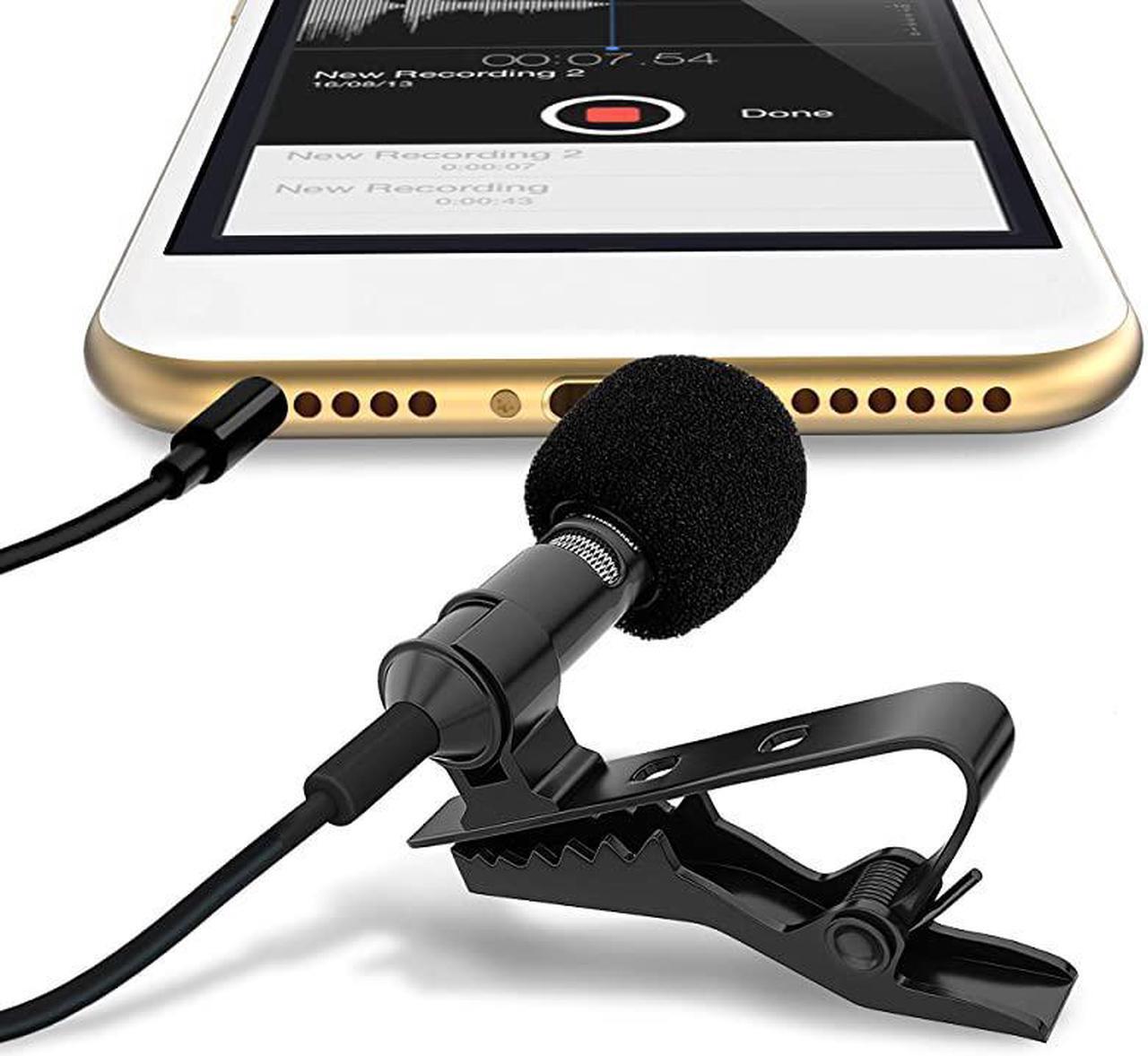 Alt view image 4 of 7 - Lavalier Microphone for Bloggers and Vloggers Lapel Mic Clipon Omnidirectional Condenser for iPhone Ipad Samsung Android Windows Smartphones