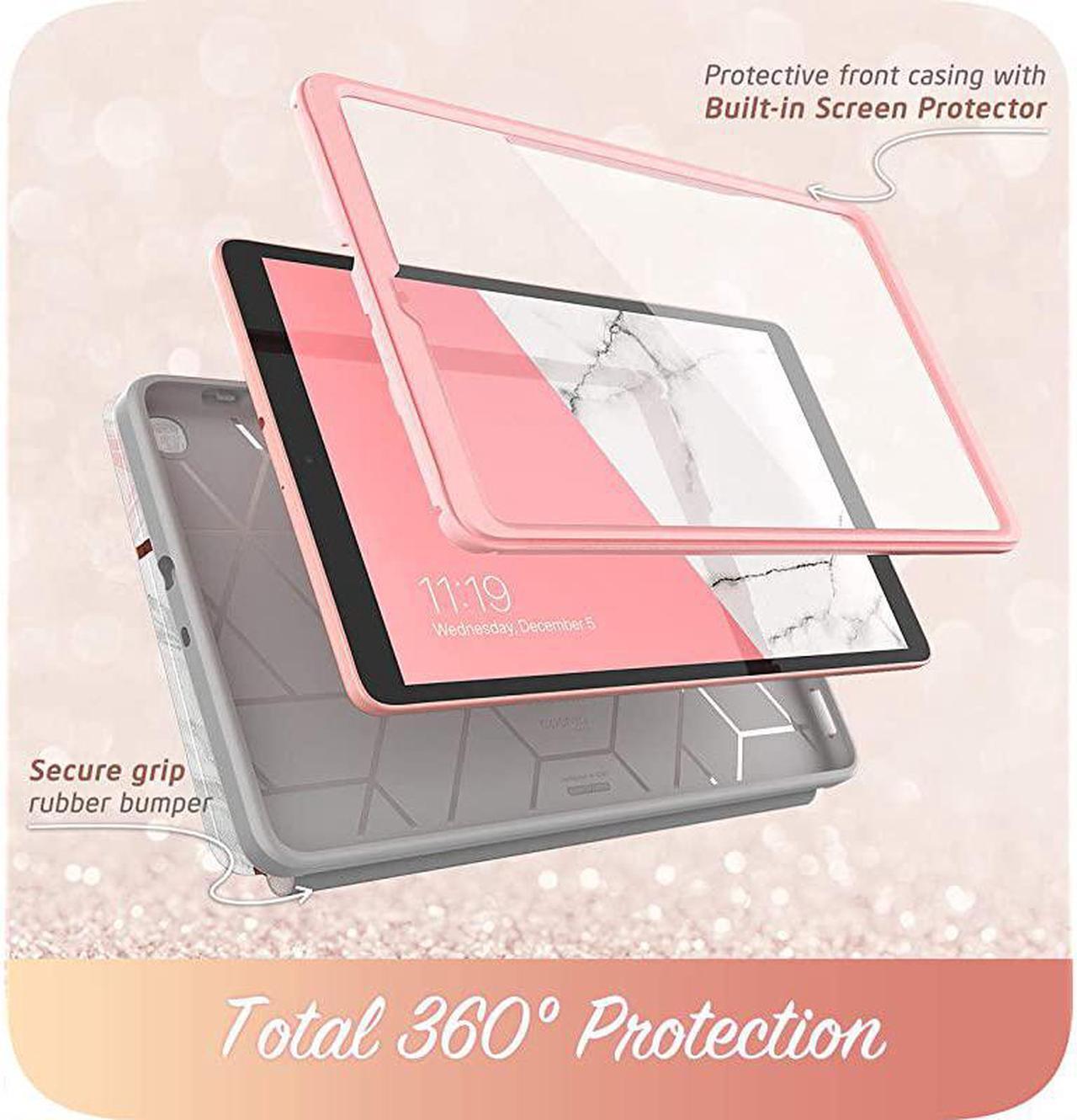 Alt view image 3 of 7 - Case Designed for Galaxy Tab A 101 SMT510T515 2019 Cosmo FullBody Protection with Builtin Screen Protector Case for Samsung Galaxy Tab A 101 2019 Release Marble