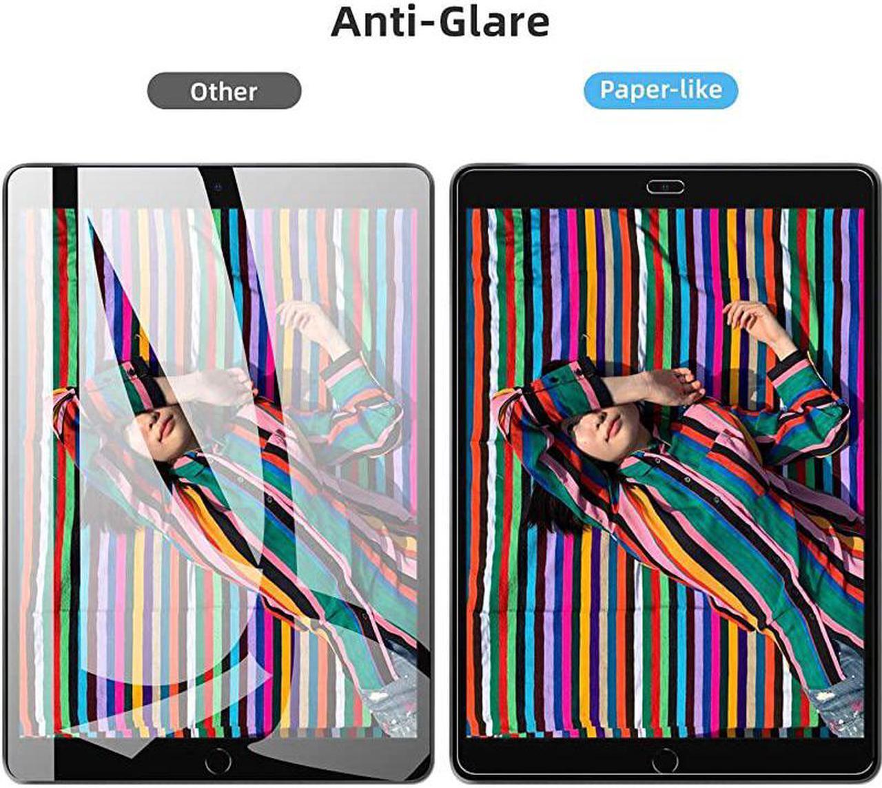 Alt view image 4 of 7 - Paper Screen Protector for iPad 105 2019 Air 32017 ipad Pro 105 inch Paperfeel Texture Anti Glare Scratch Resistant Paperfeel Drawing Writing Film Compatible with Apple Pencil1 Pack