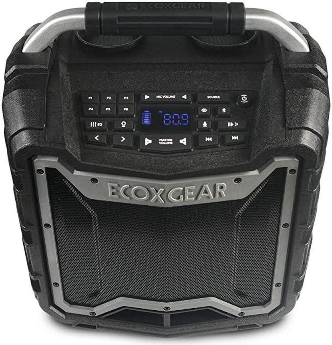 Main image of EcoTrek GDIEXTRK210 Rugged Waterproof Floating Portable Bluetooth Wireless 100 Watt Stereo Smart Speaker and PA System Gray