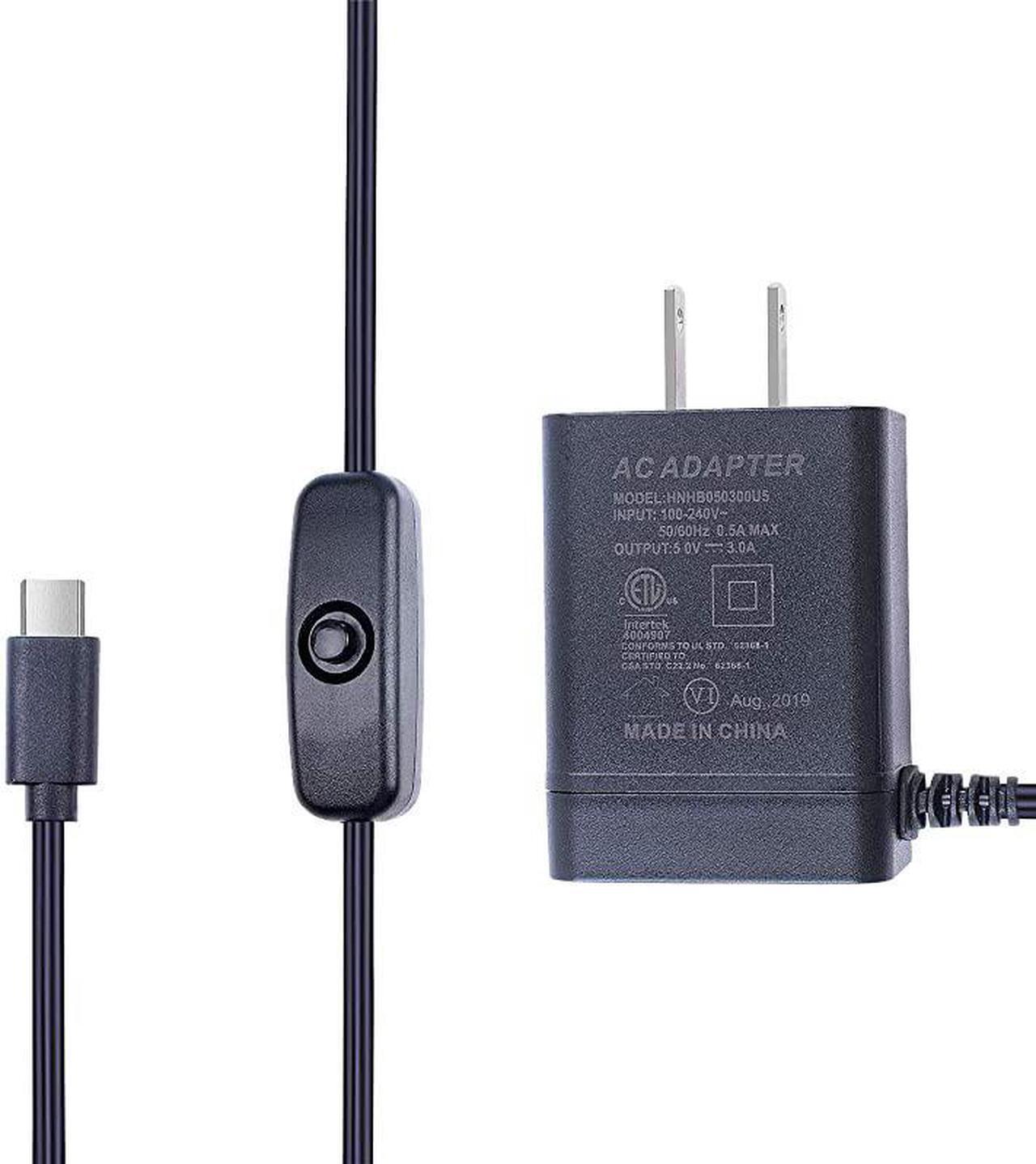 Main image of Compatible with Raspberry Pi 4 Power Supply with ONOff Switch 51V 3A USBC Pi 4 Charger 60 Degree Rotation Adapter for Raspberry Pi 4 Model B 1GB 2GB 4GB Version