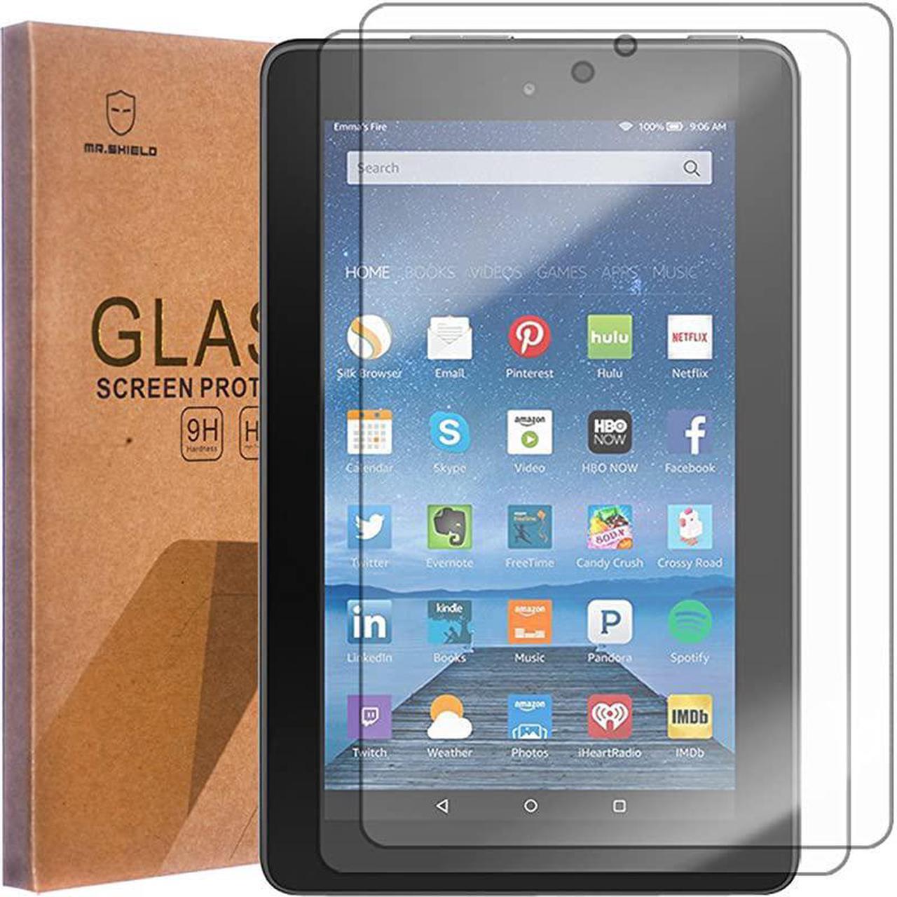 Alt view image 2 of 6 - 2-PACK]- Designed For Fire Tablet with Alexa 7" Inch (Previous Generation - 5th) [Tempered Glass] Screen Protector with Lifetime Replacement