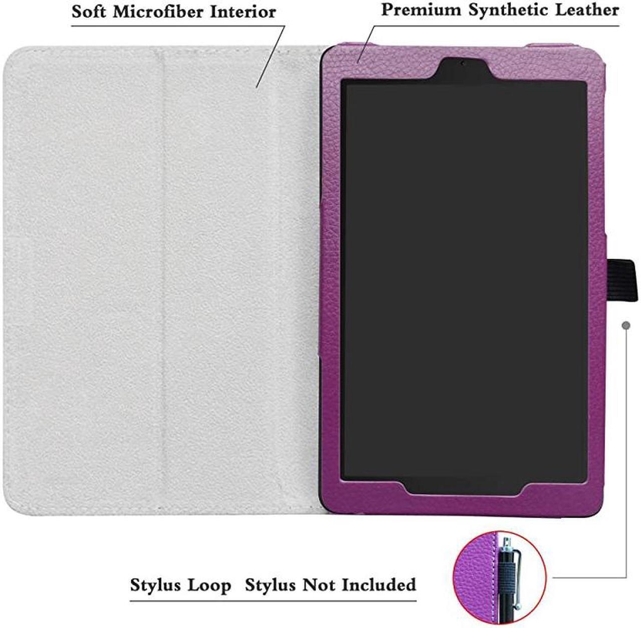 Alt view image 4 of 7 - Case for Alcatel Joy Tab Case,Alcatel 3T 8 Tablet Case,PU Leather Folio 2-Folding Stand Cover for T-Mobile Alcatel Joy Tab 8-inch Tablet/Alcatel 3T 8-inch Tablet,Purple