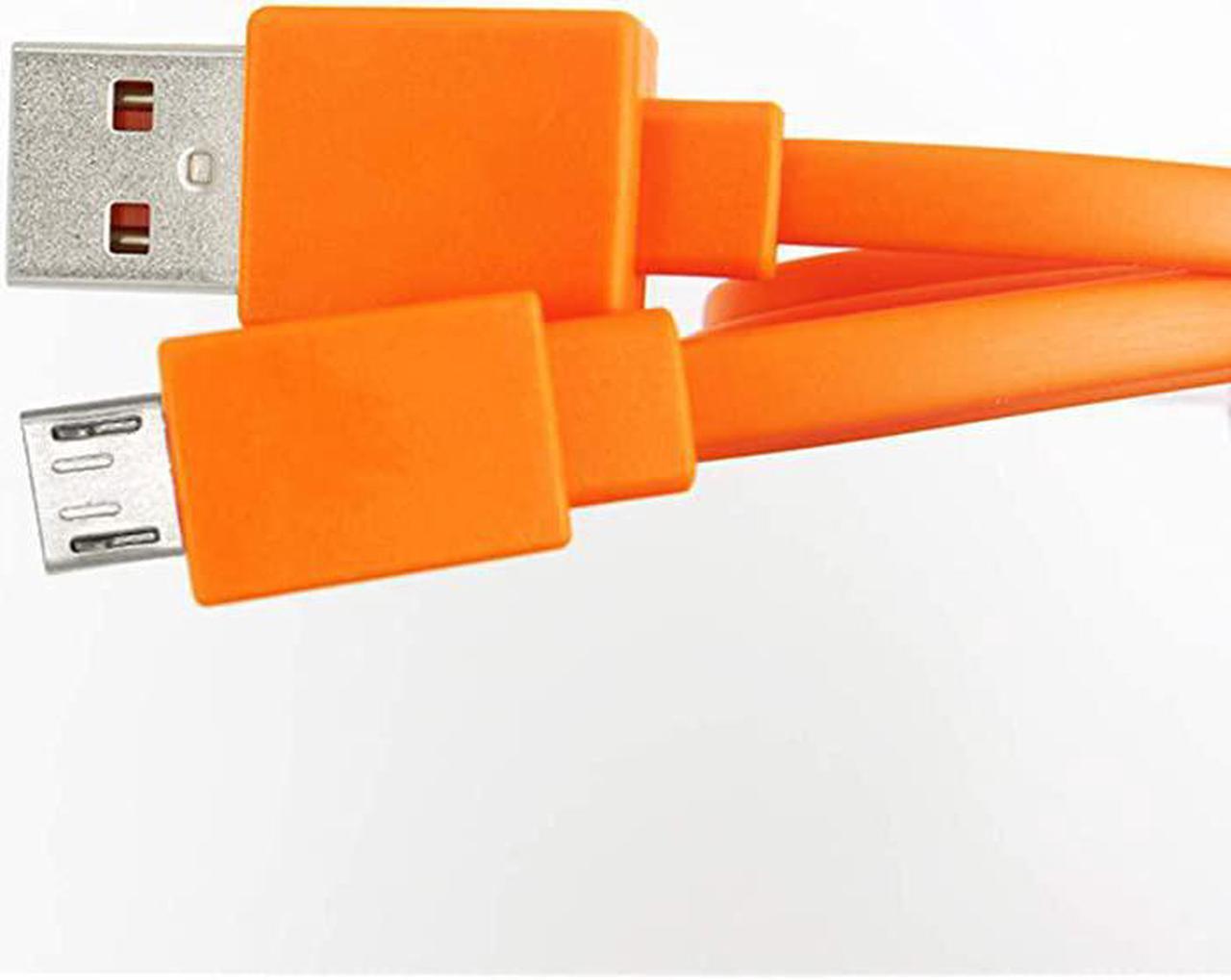Alt view image 2 of 5 - Fast Power Charging Charger Cable Cord for JBL Wireless Speaker and Bluetooth Earphone Headphone Compatible with Android iPhones System 33ft Orange