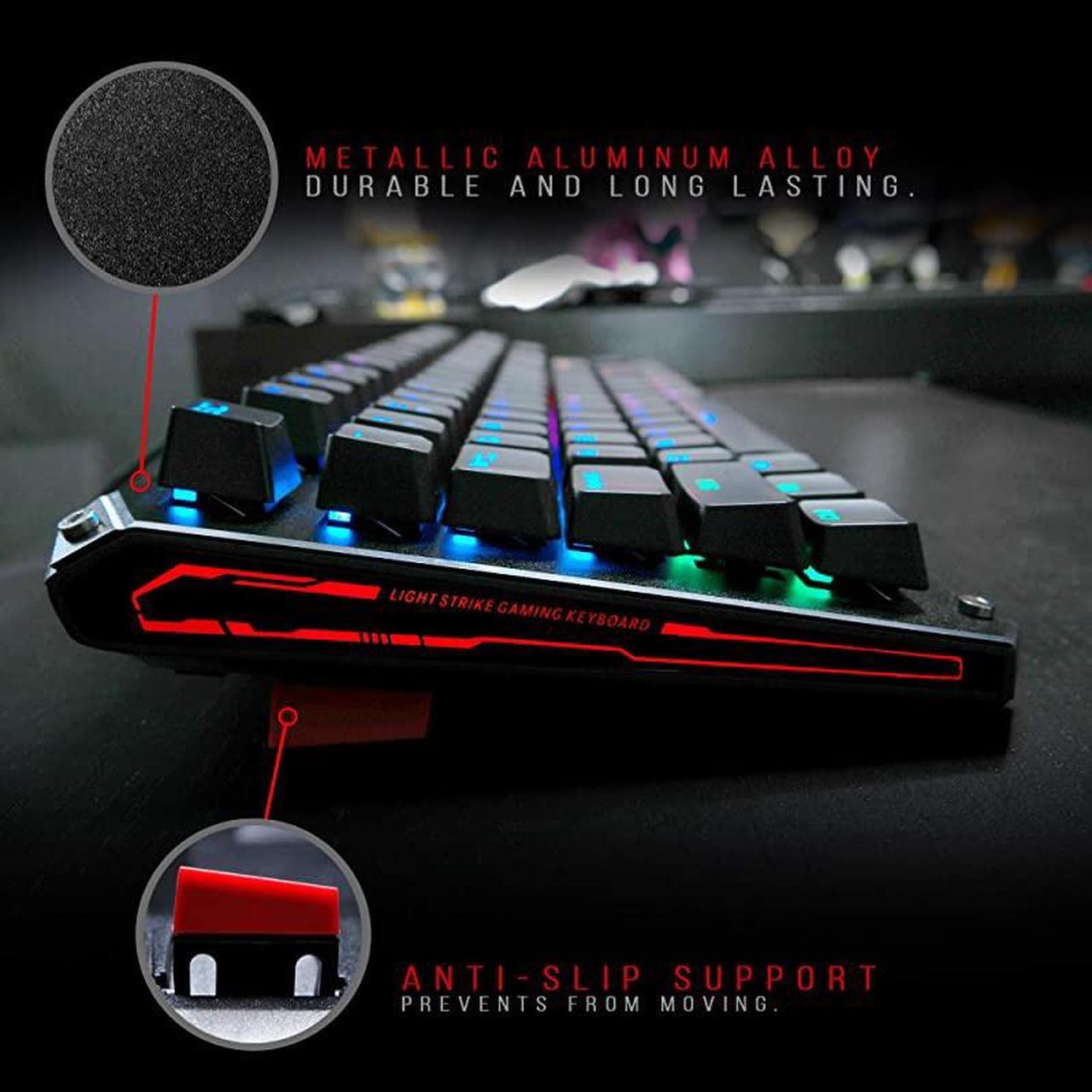 Alt view image 5 of 6 - B930 TKL Tenkeyless Optical Switch Gaming Keyboard by  Gaming | Fastest Keyboard Switches in Gaming |UltraCompact Form Factor | RGB LED Backlit Keyboard | Tactile Clicky