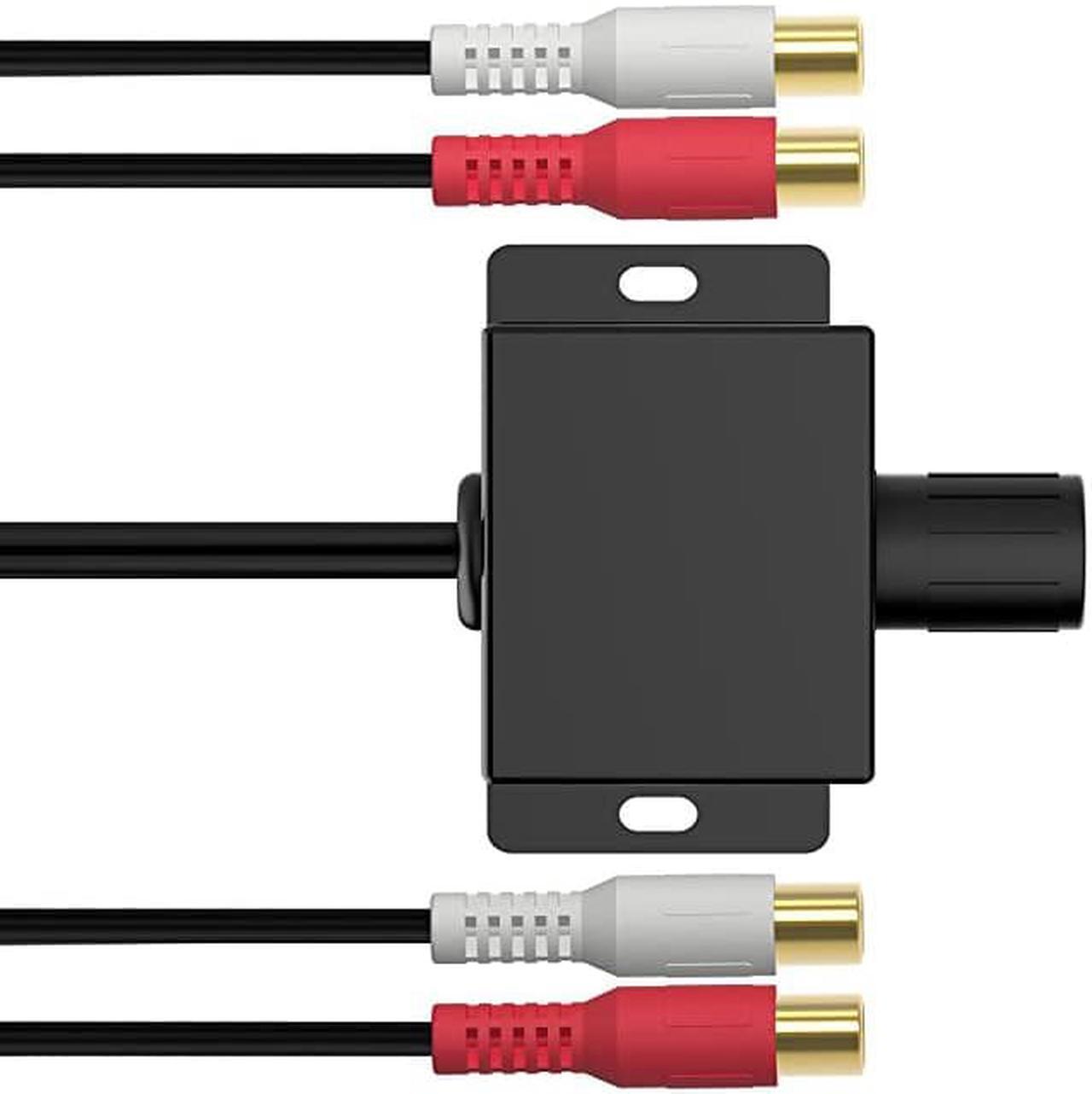Alt view image 4 of 7 - Universal Car RCA Remote Amplifier Level Controller RCA Bass Knob Sub Amp Volume Control Cable